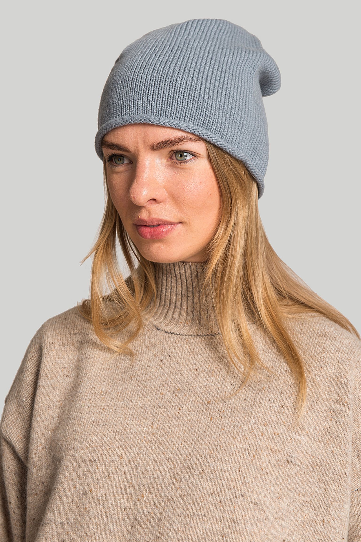 Шапка   CASHMERE ROLL TRIM JERSEY HAT