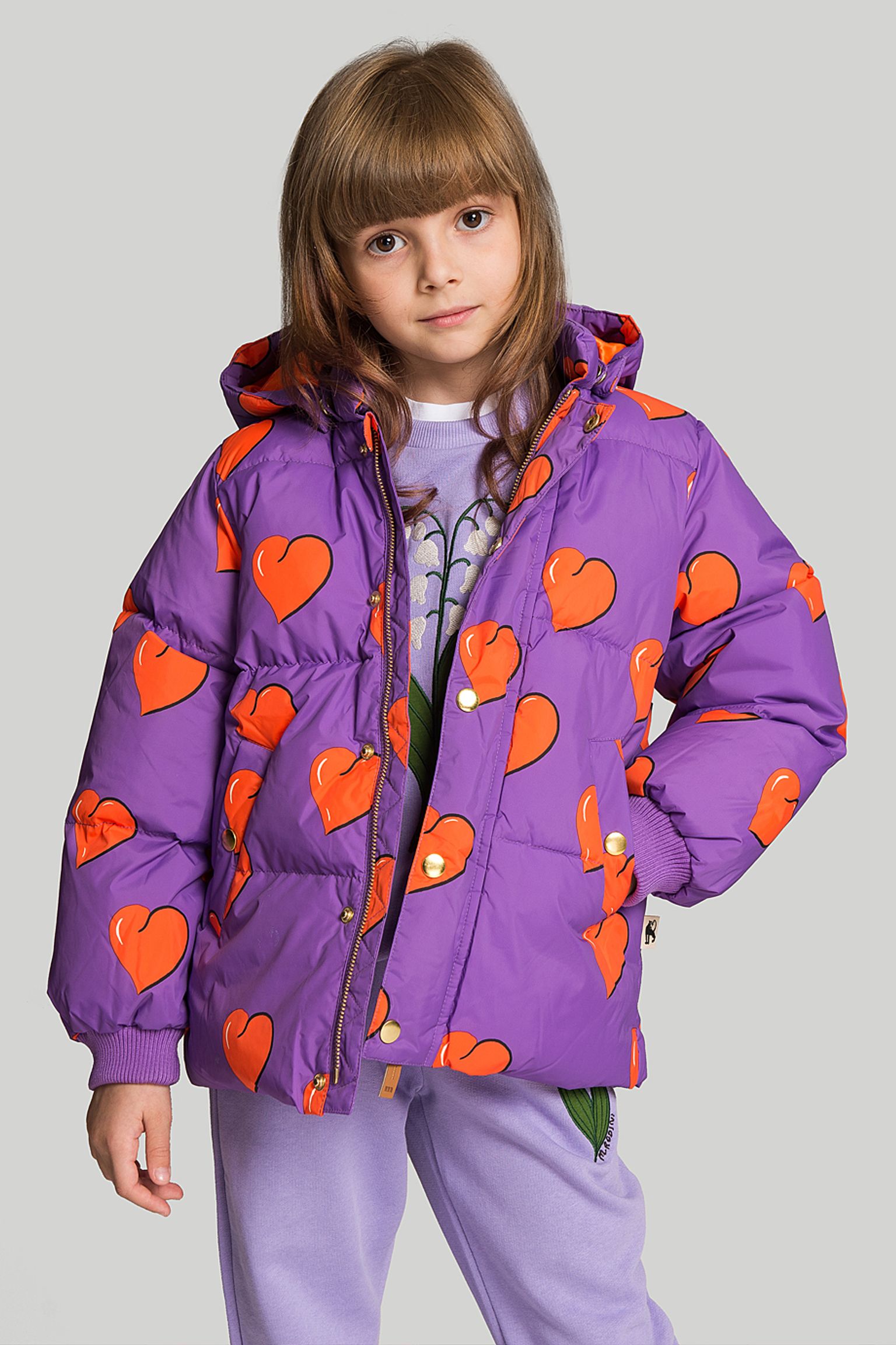 Пуховик   Hearts puffer jacket