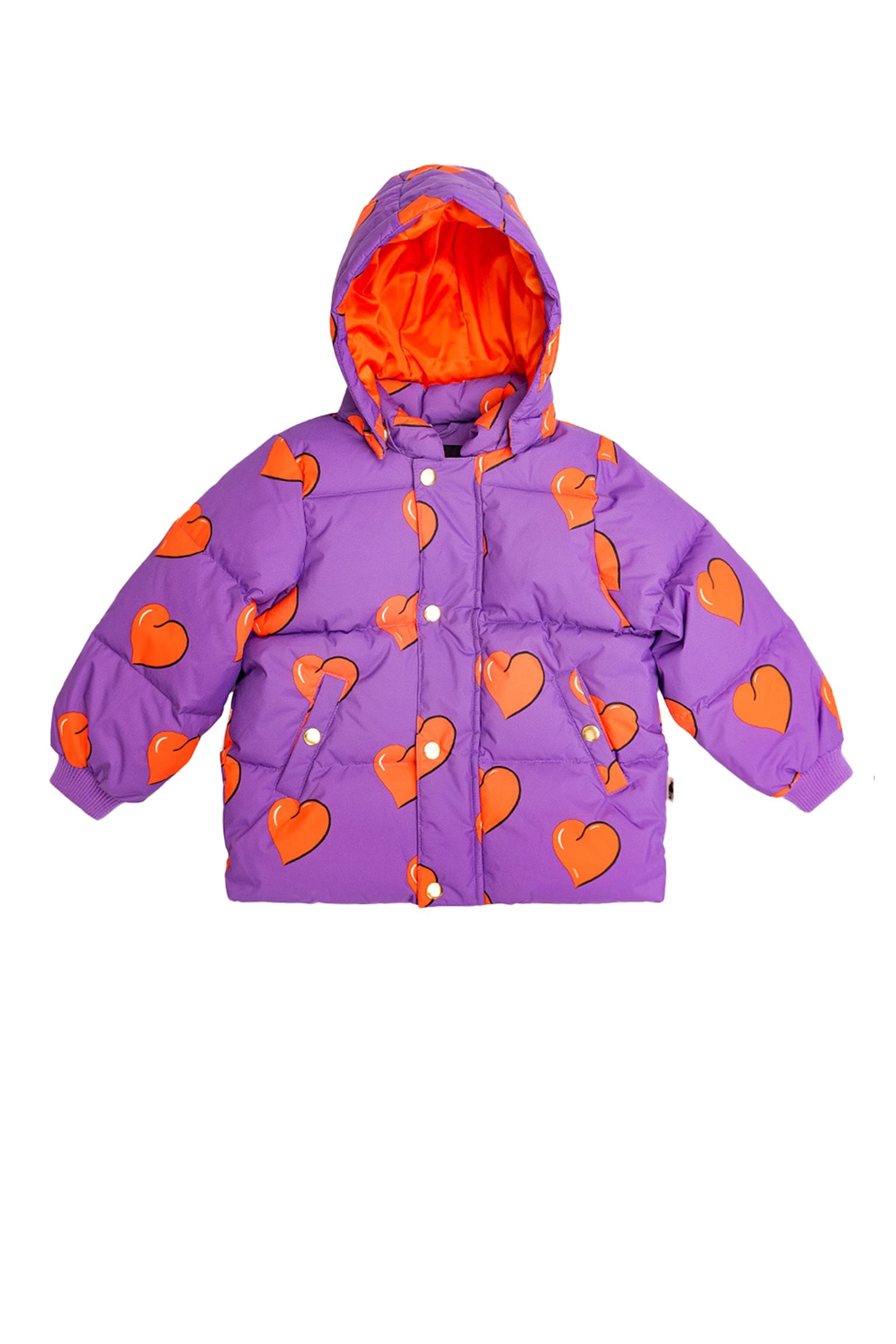 Пуховик MINI RODINI KIDS Hearts puffer jacket купить