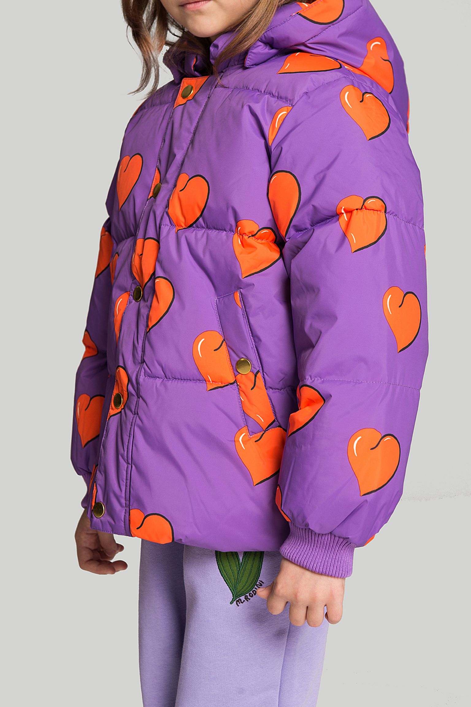 Широкий выбор Пуховик MINI RODINI KIDS Hearts puffer jacket