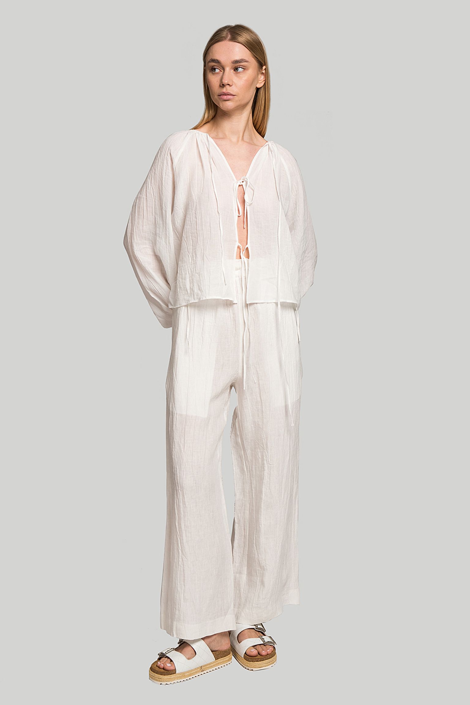 Блузка MISSING YOU ALREADY REVERSIBLE WRINKLE LINEN BLOUSE купить в Украине