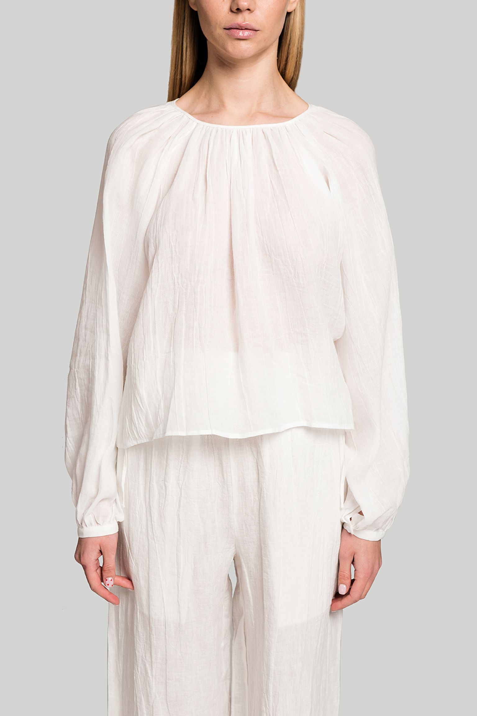 Блузка MISSING YOU ALREADY REVERSIBLE WRINKLE LINEN BLOUSE