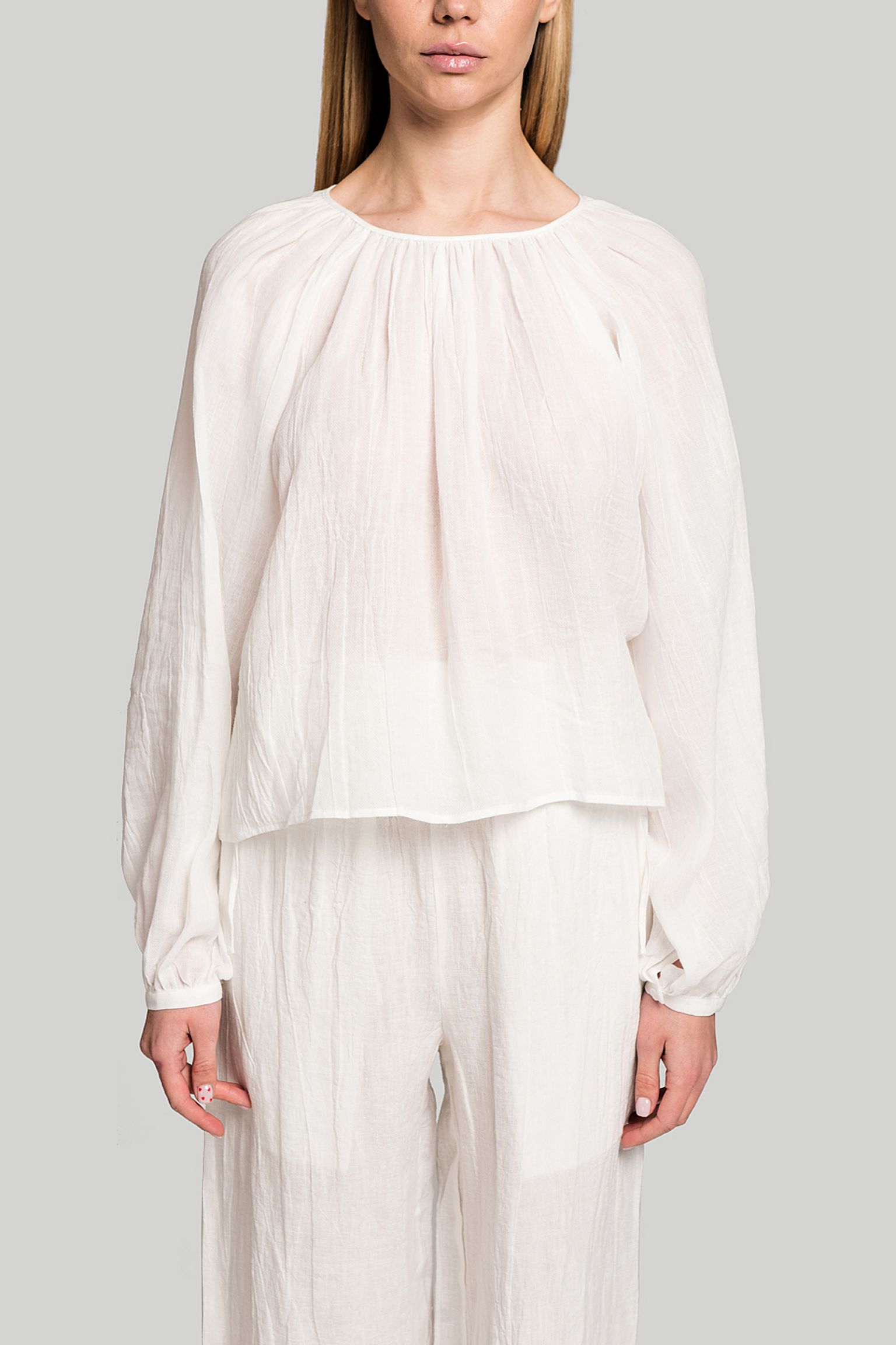 Блузка MISSING YOU ALREADY REVERSIBLE WRINKLE LINEN BLOUSE с доставкой