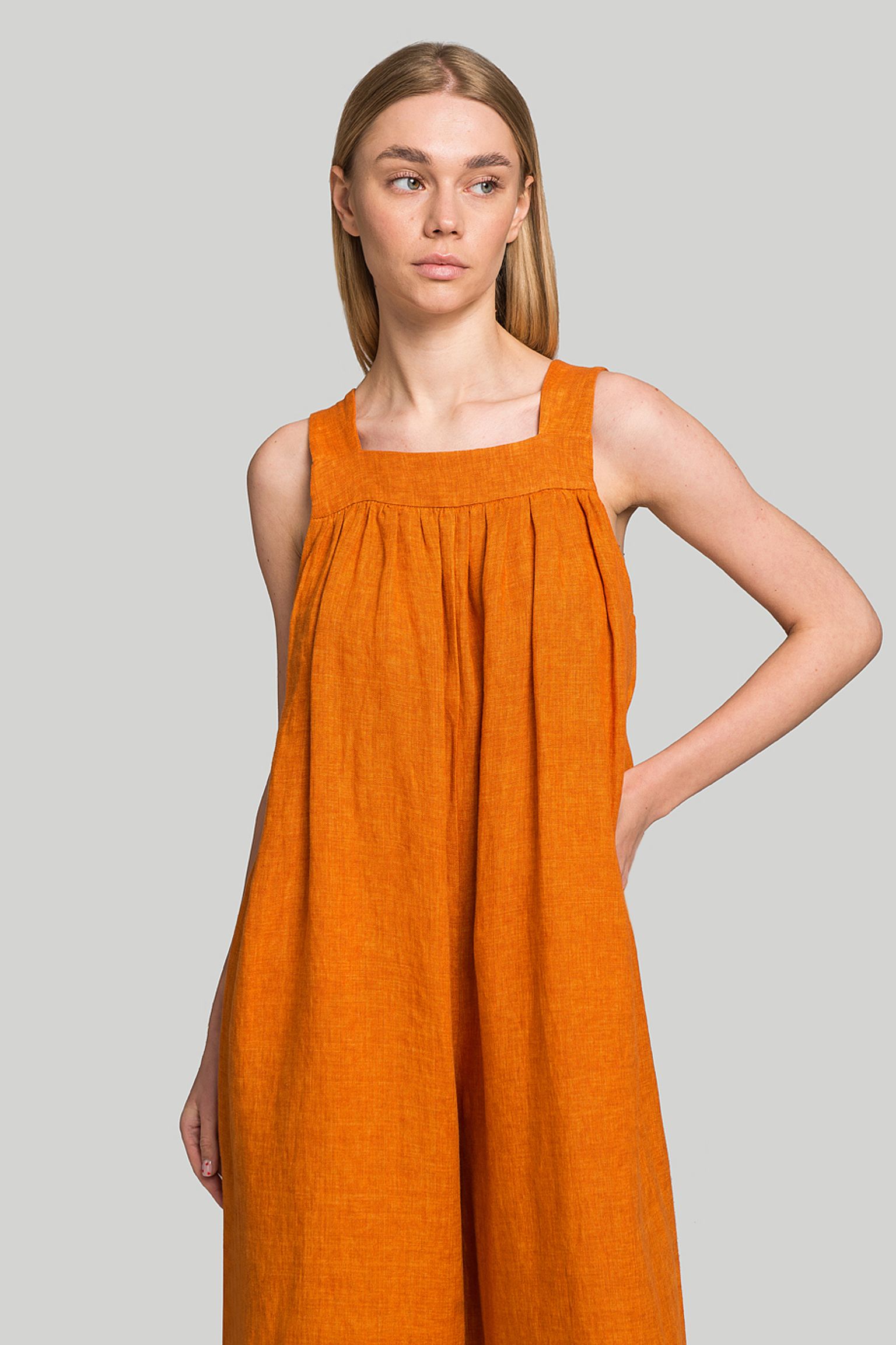 Комбінезон MISSING YOU ALREADY LINEN SQUARE-NECK WIDE JUMPSUIT купити в Україні