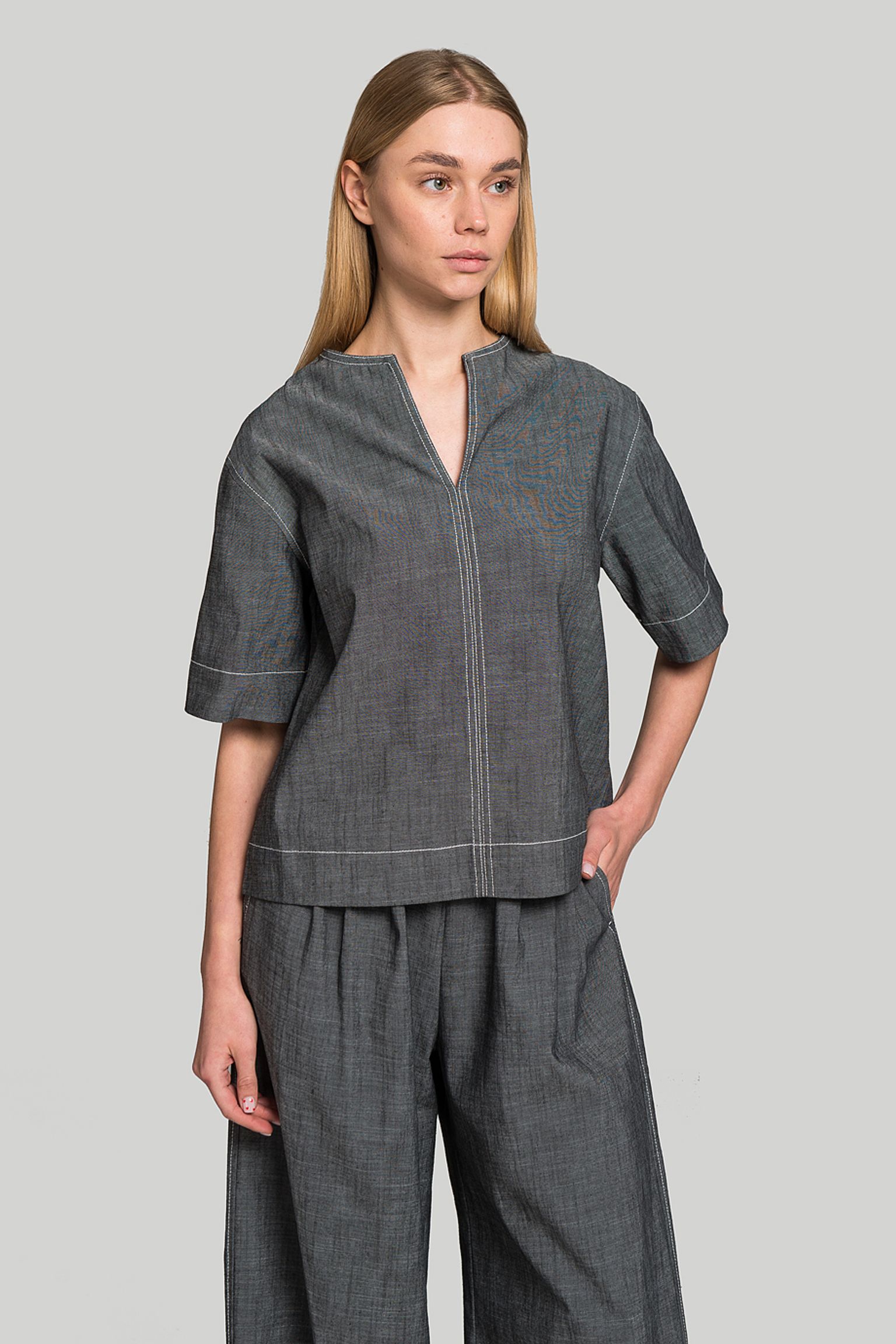 Блузка THE LOOM WASHED DENIM TOP купить