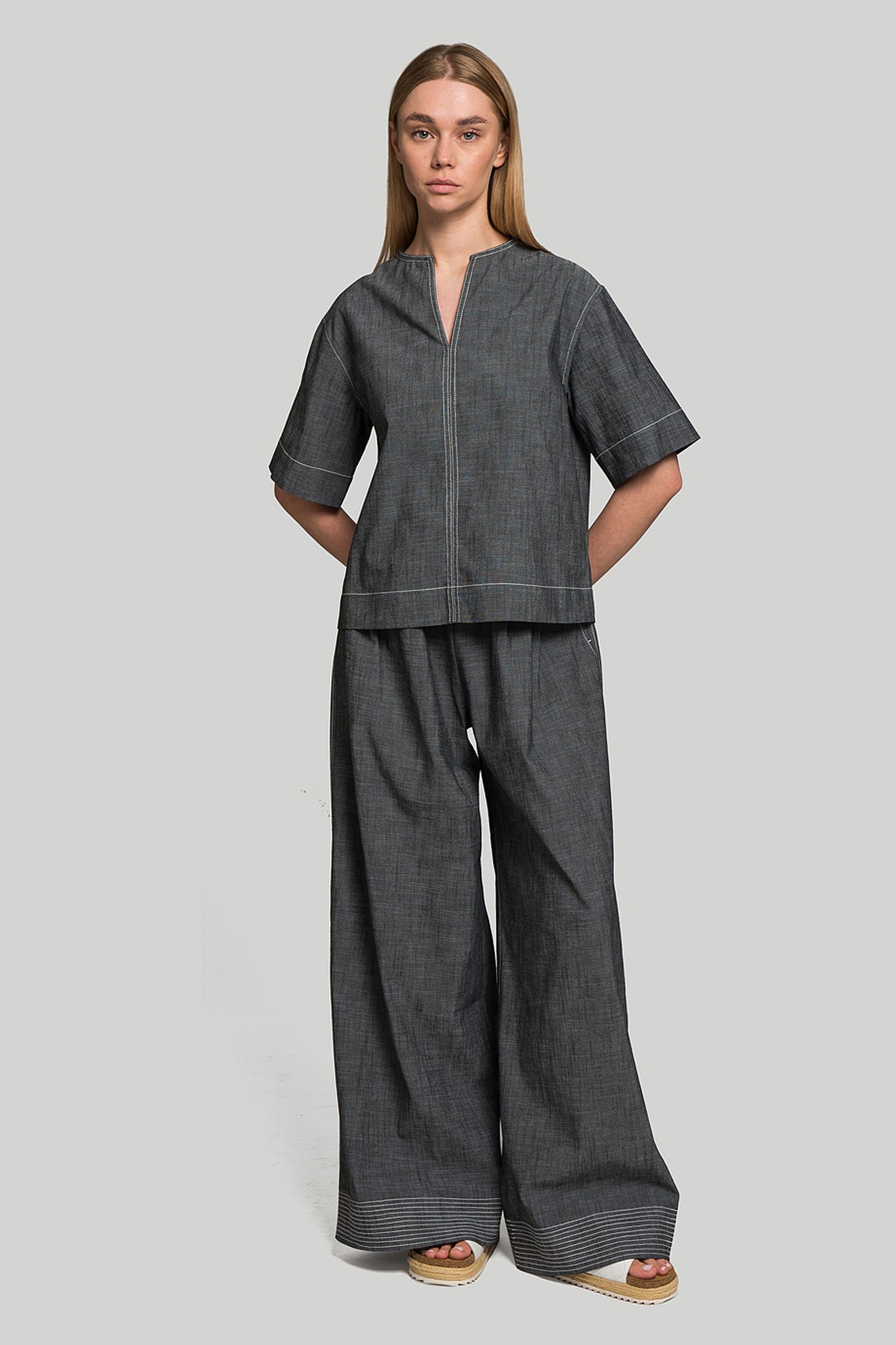 Блузка THE LOOM WASHED DENIM TOP купить в Украине