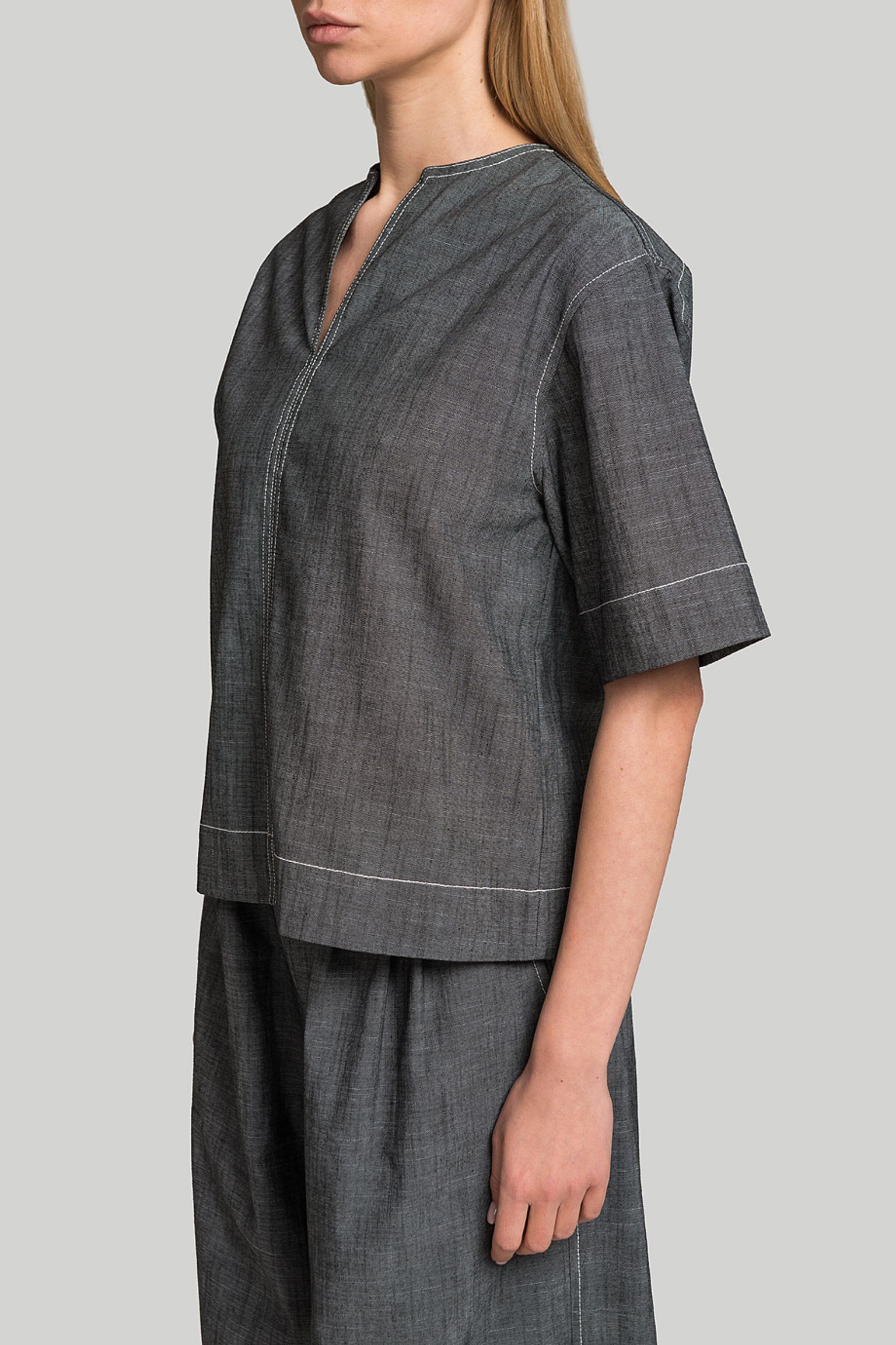 Стильные Блузка THE LOOM WASHED DENIM TOP
