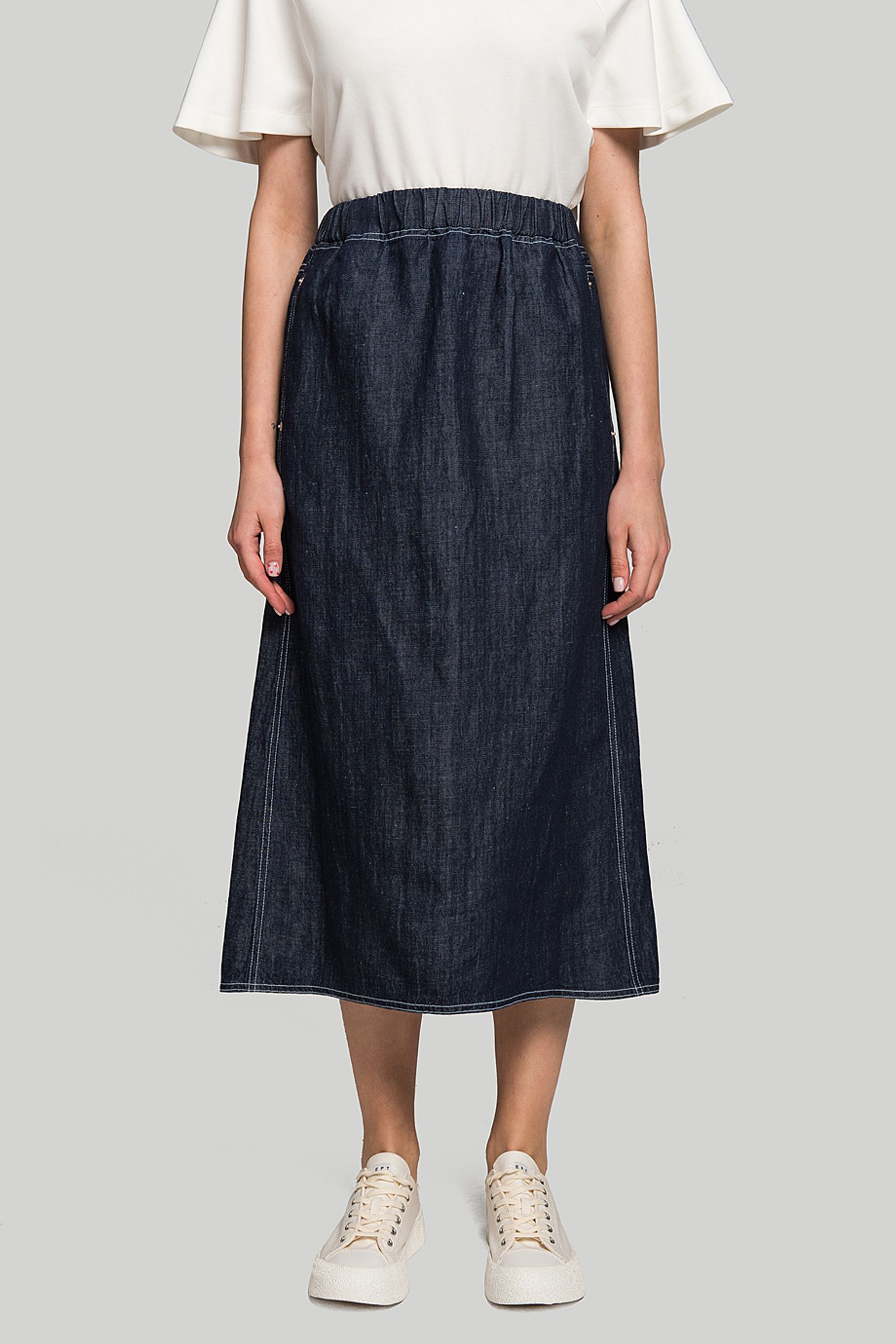 Юбка THE LOOM LINEN BLENDED DENIM SKIRT с доставкой