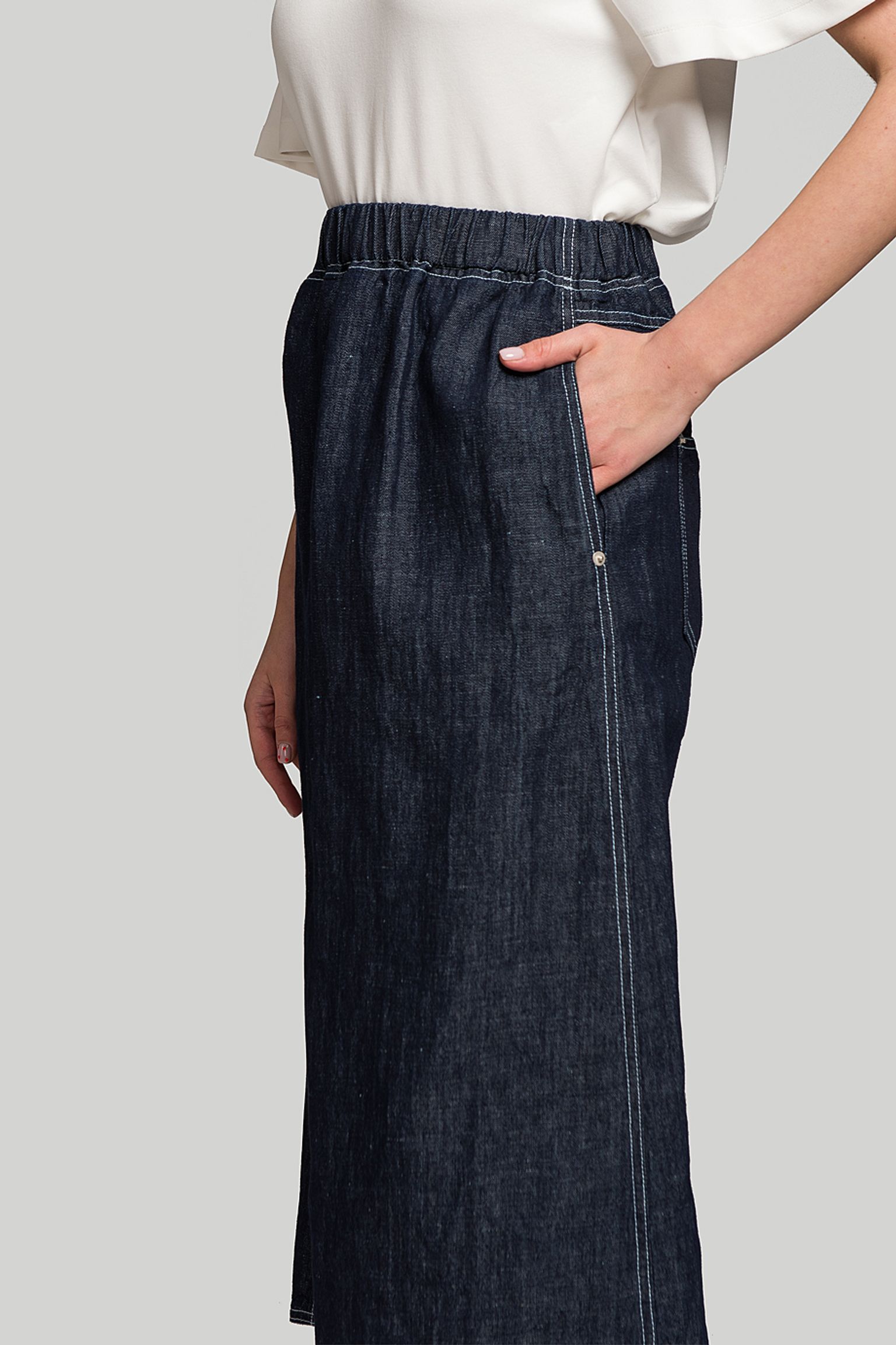 Спідниця   LINEN BLENDED DENIM SKIRT