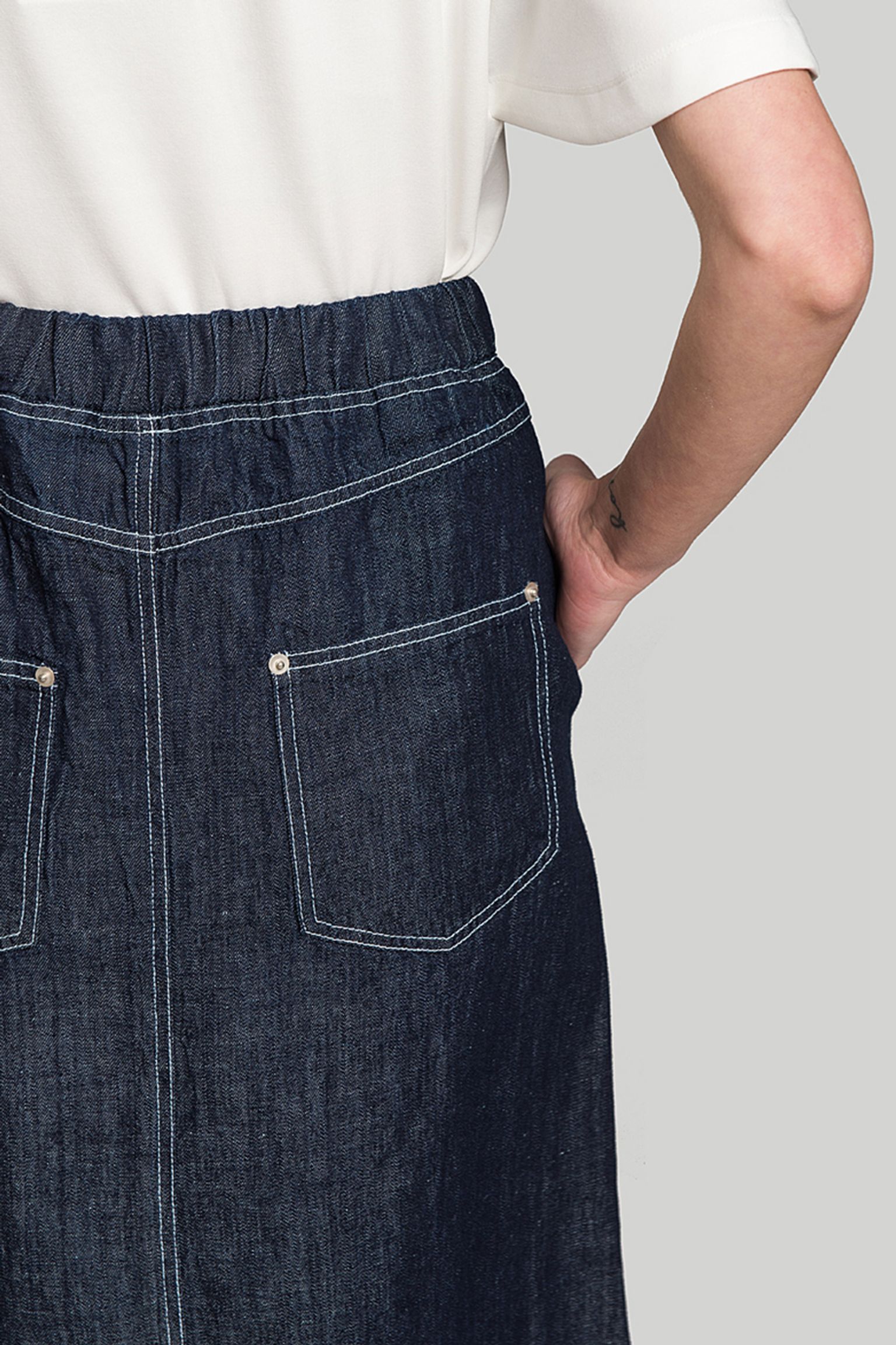 Спідниця THE LOOM LINEN BLENDED DENIM SKIRT