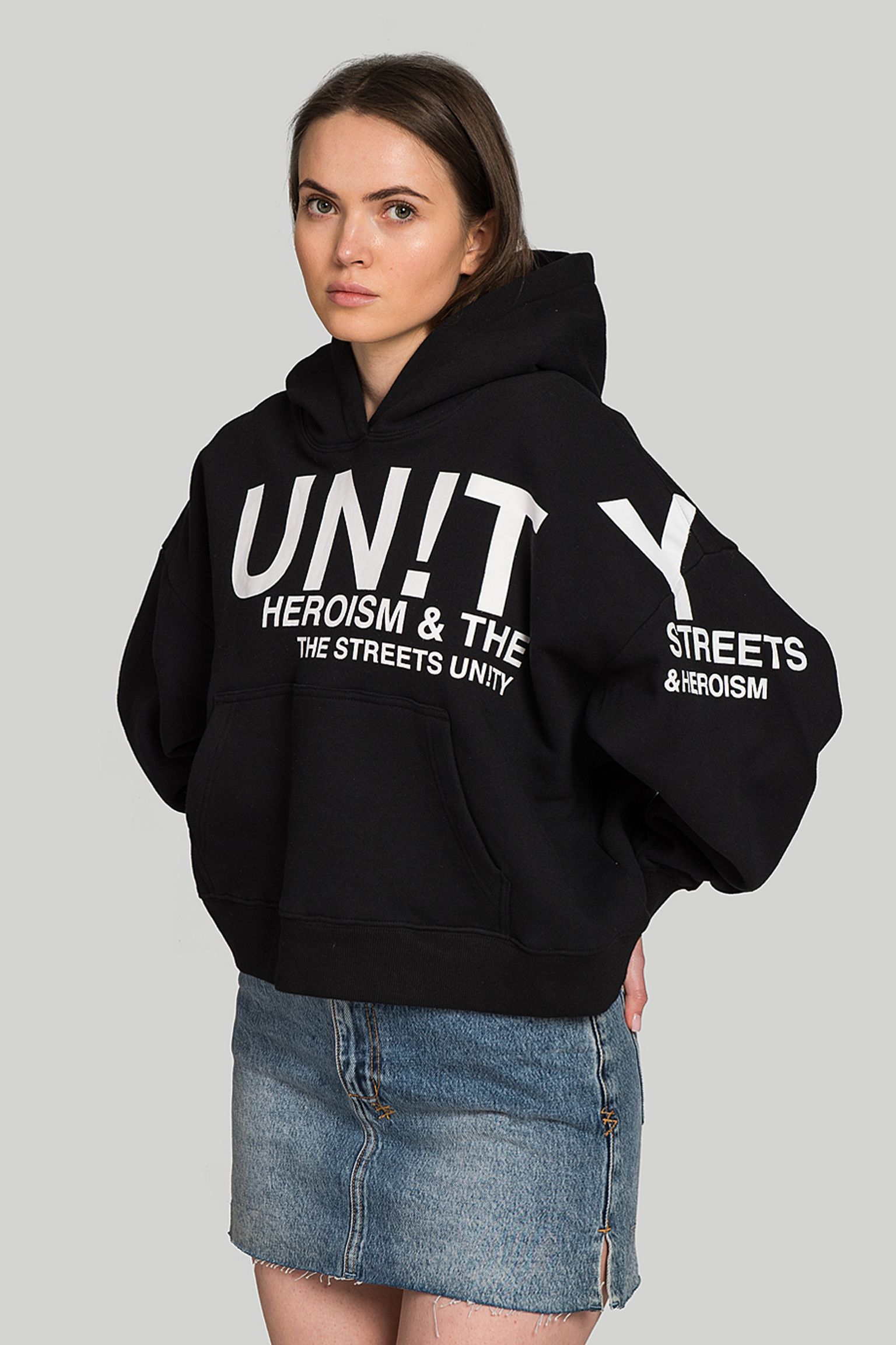 Худи   Woven unity slouch hoodie