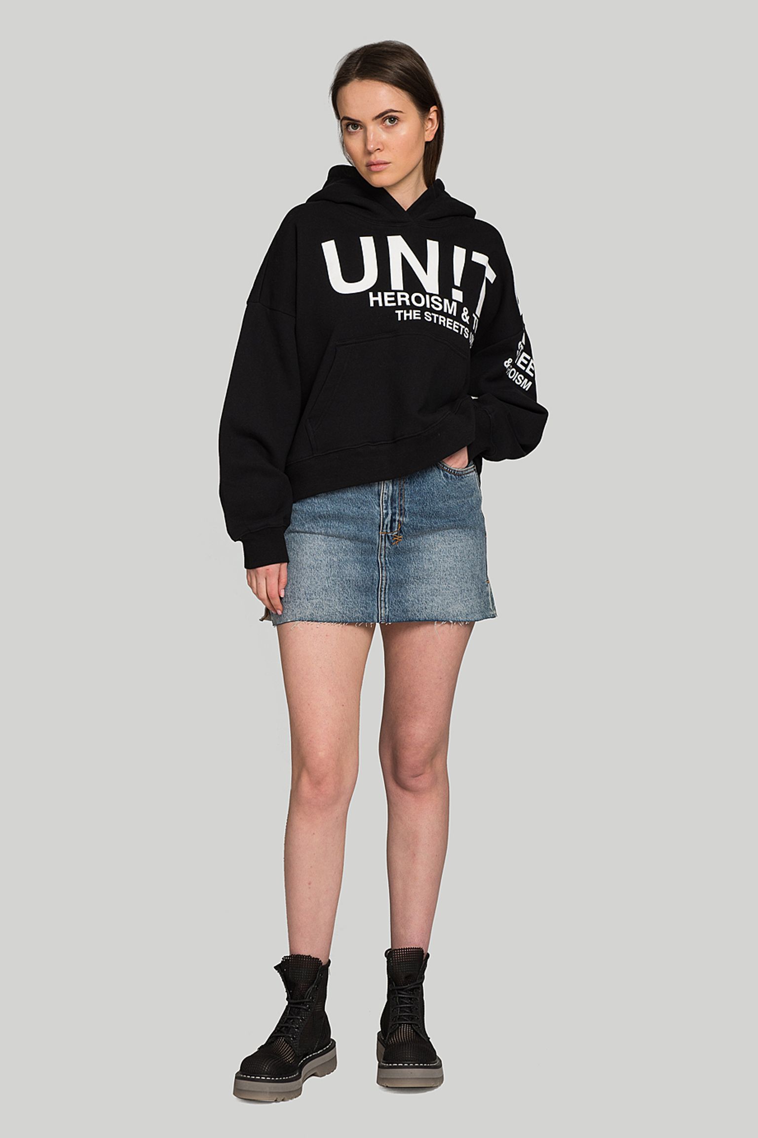 Худи   Woven unity slouch hoodie