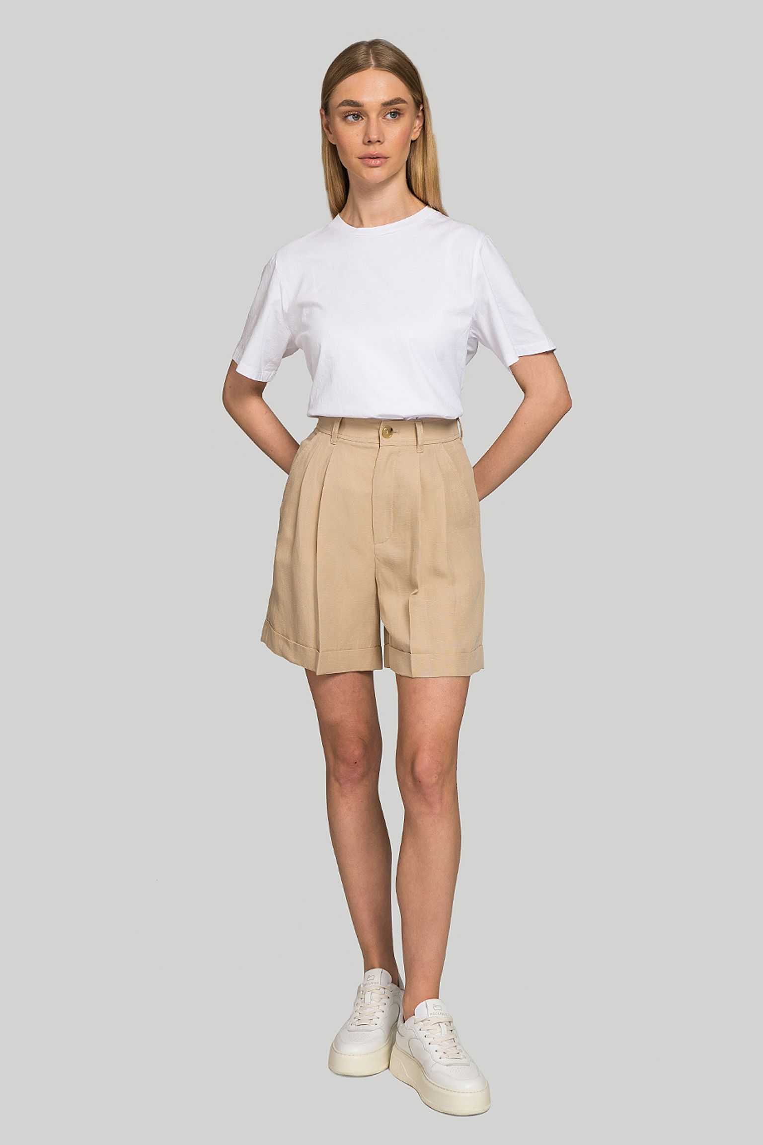 Шорты Woolrich VISCOSE LINEN SHORT купить