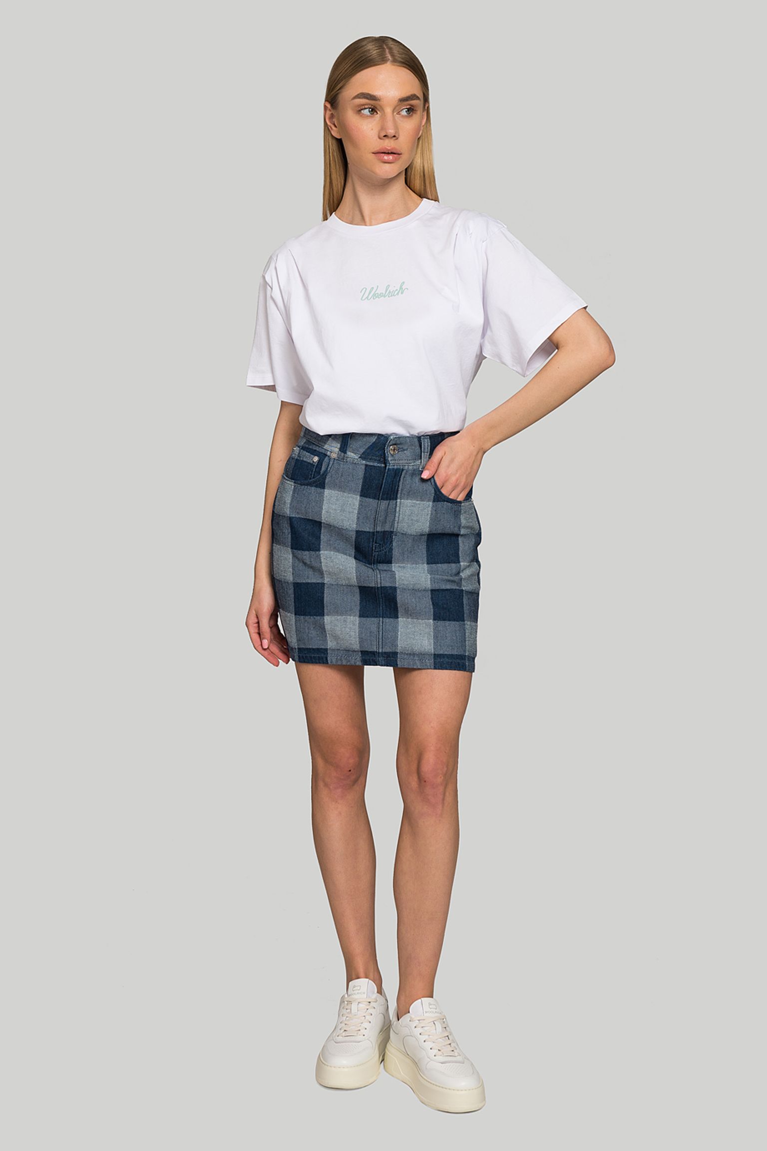 Спідниця Woolrich DENIM BUFFALO SKIRT