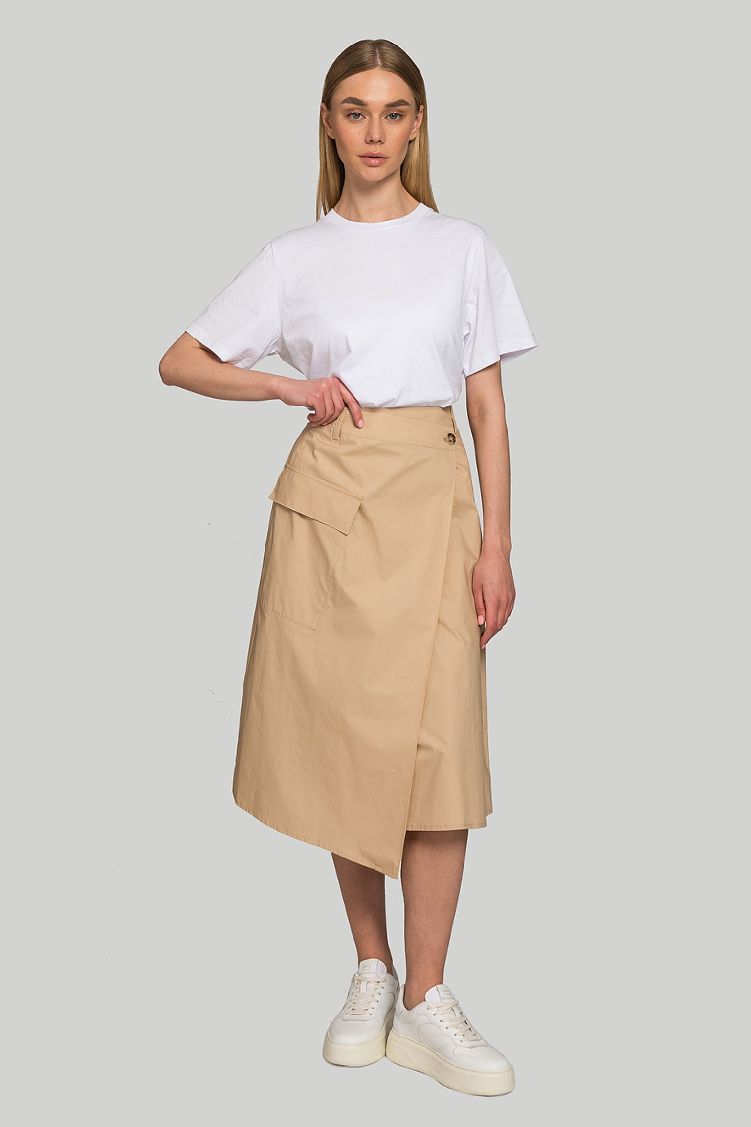 Юбка Woolrich POPLIN SKIRT