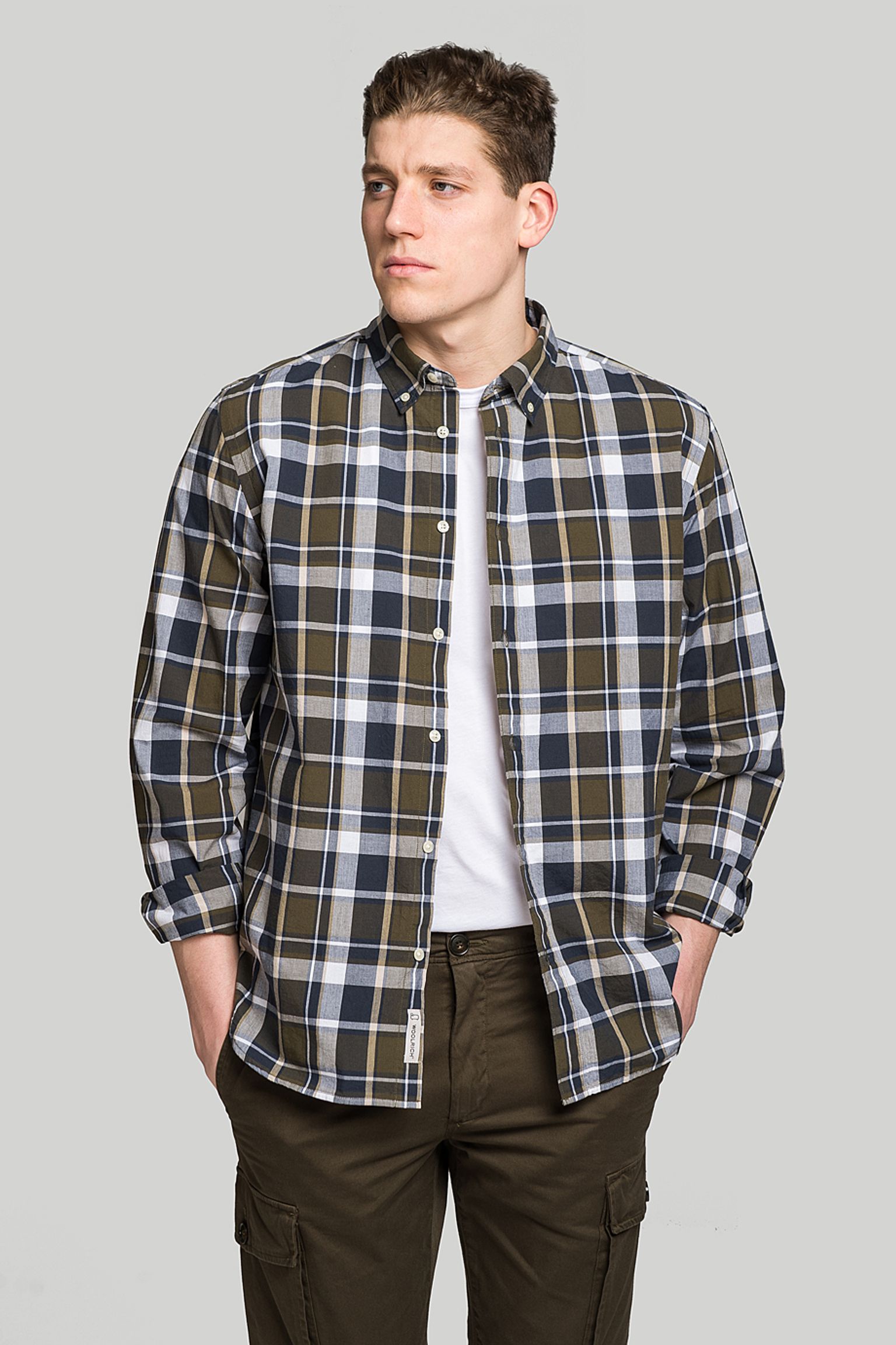 Рубашка Woolrich POPLIN MADRAS SHIRT