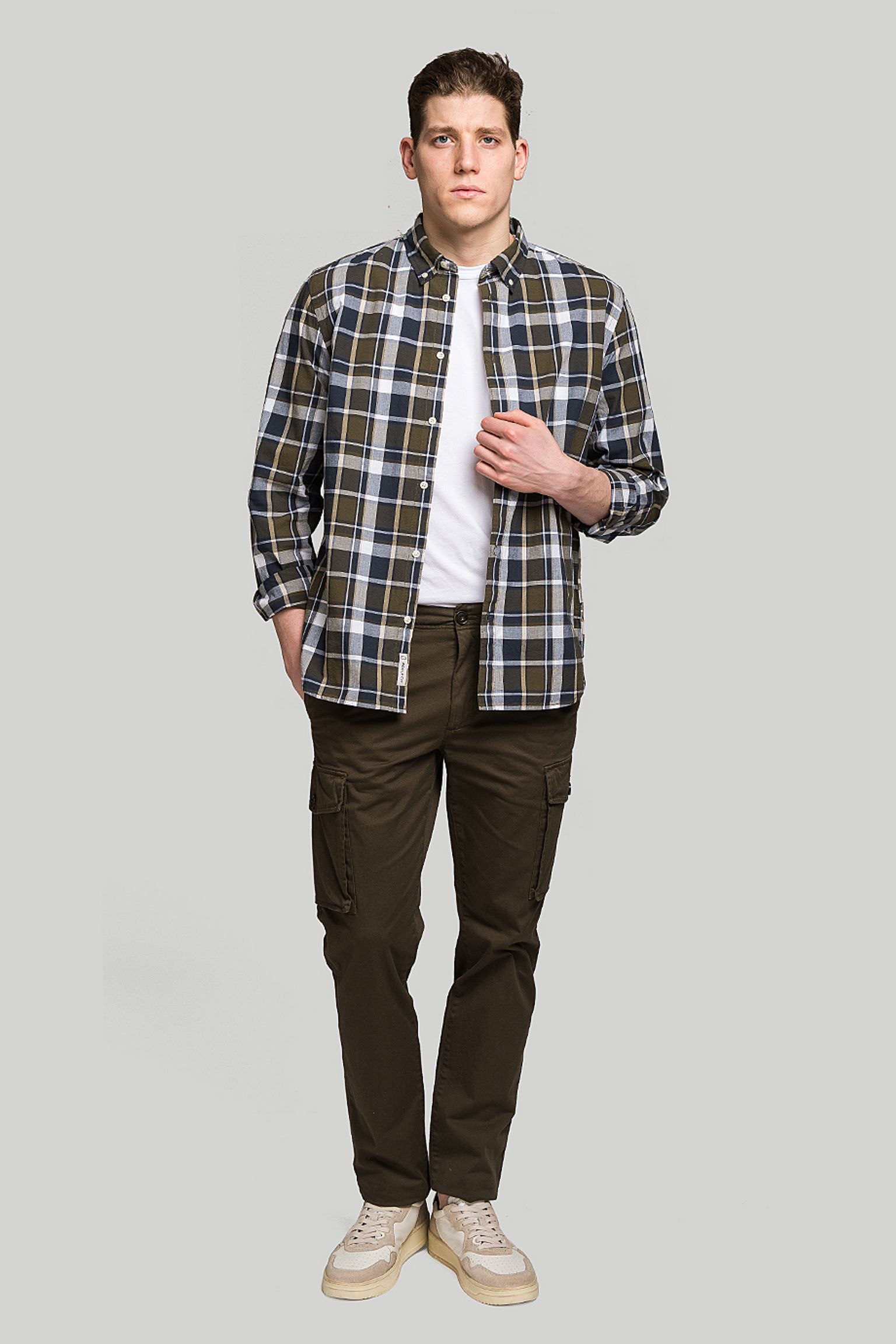 Рубашка Woolrich POPLIN MADRAS SHIRT