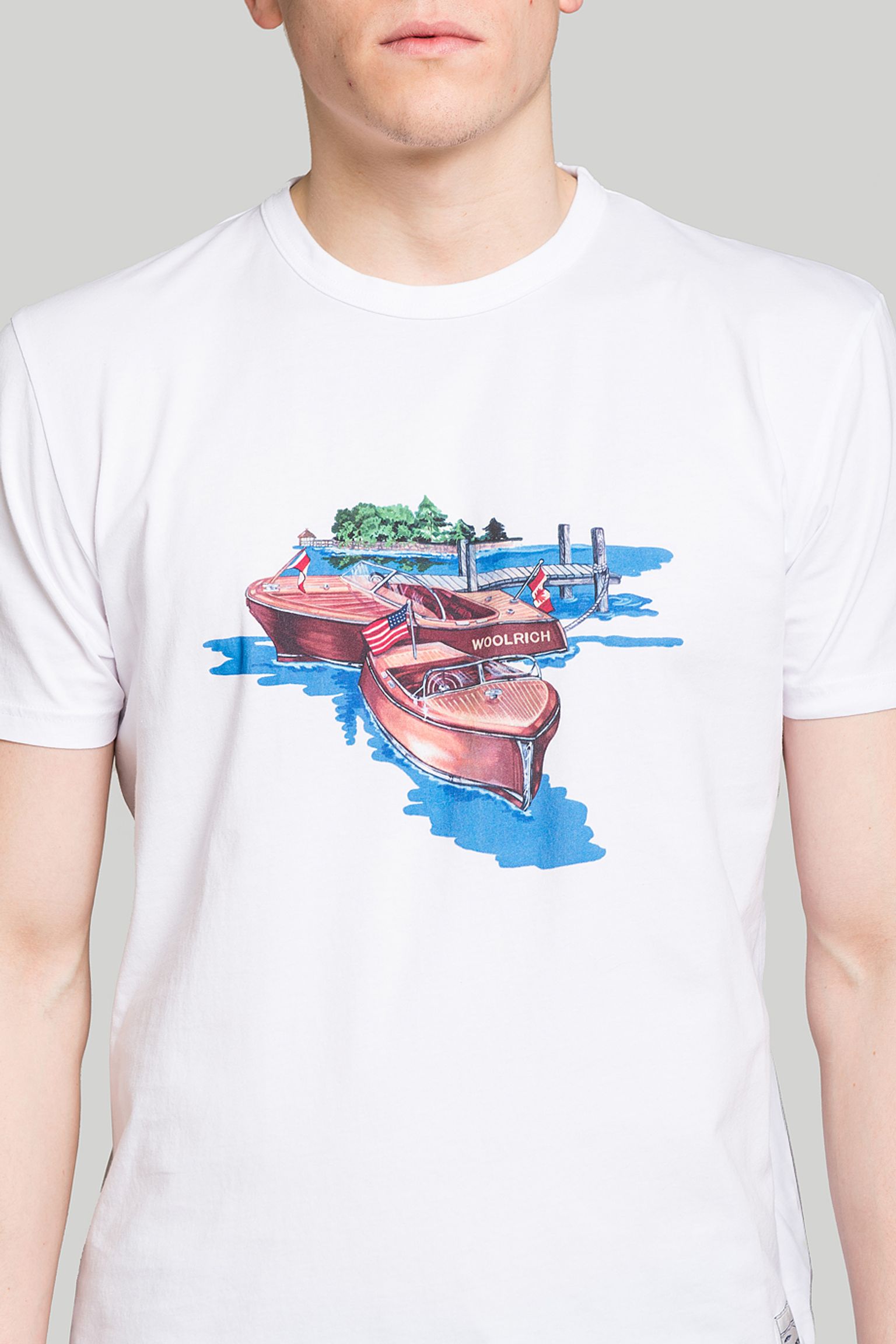 Стильные Футболка Woolrich PAINTED ZAVIKON TEE
