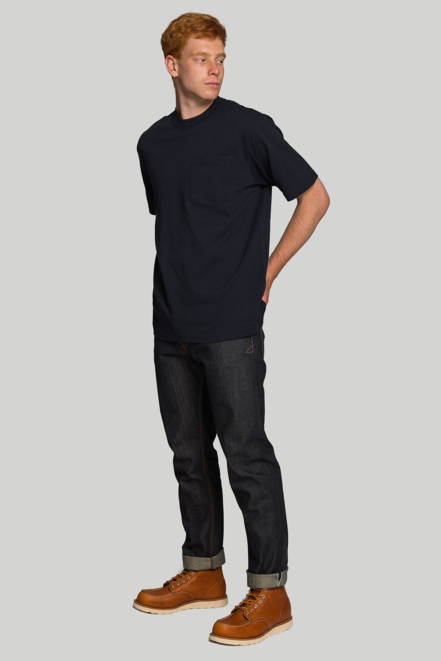 Футболка S/S PIONEER SOLID ONE POCKET 6.5OZ COTTON JERSEY с доставкой