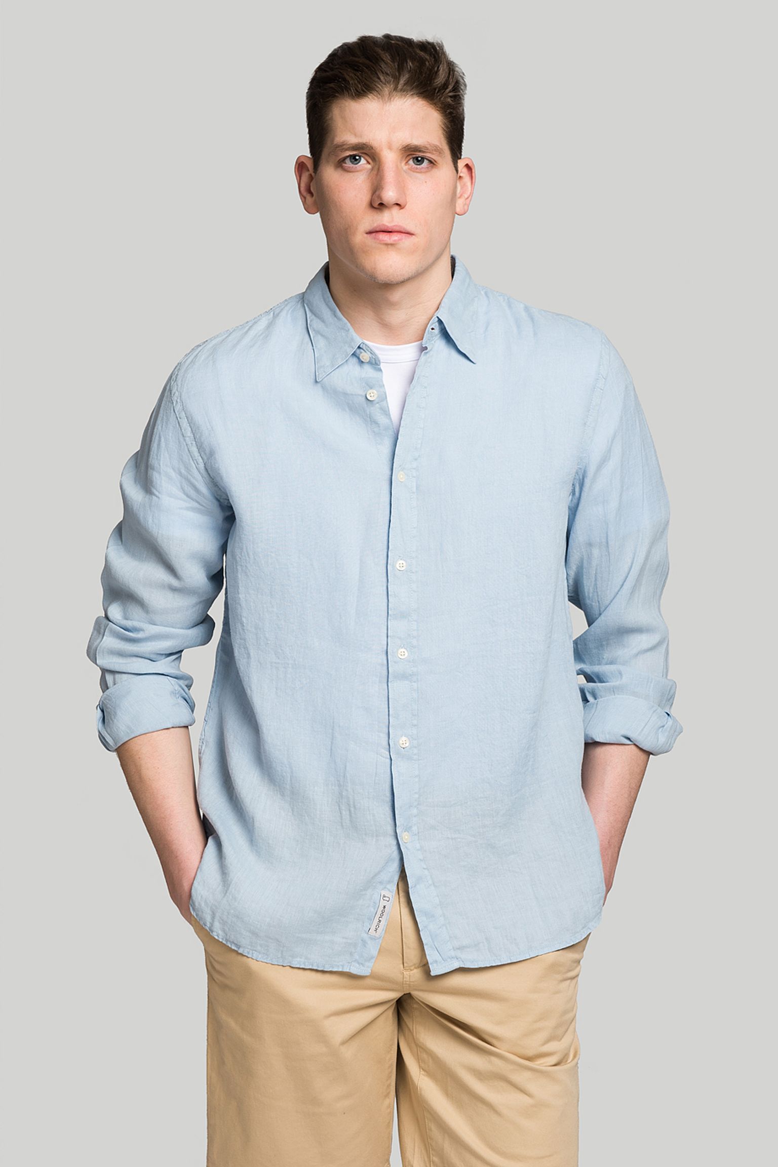 Рубашка Woolrich LINEN SHIRT