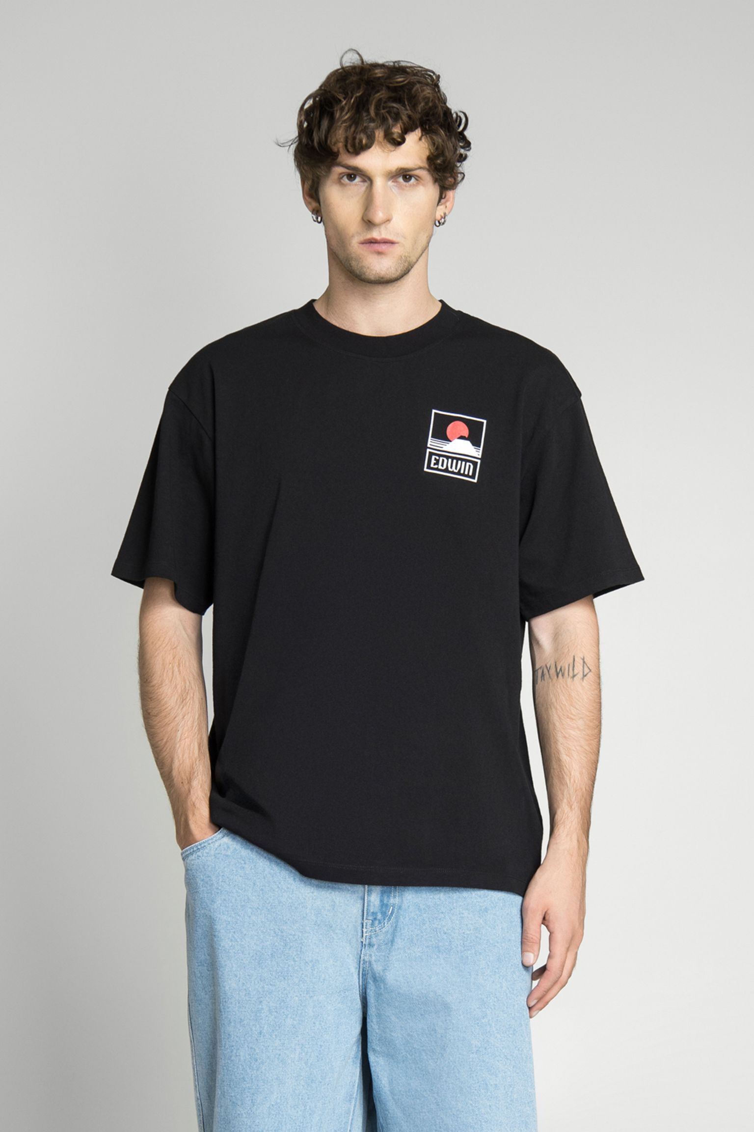 Футболка Sunset On Mt Fuji TS Single Jersey Black garment washed з доставкою
