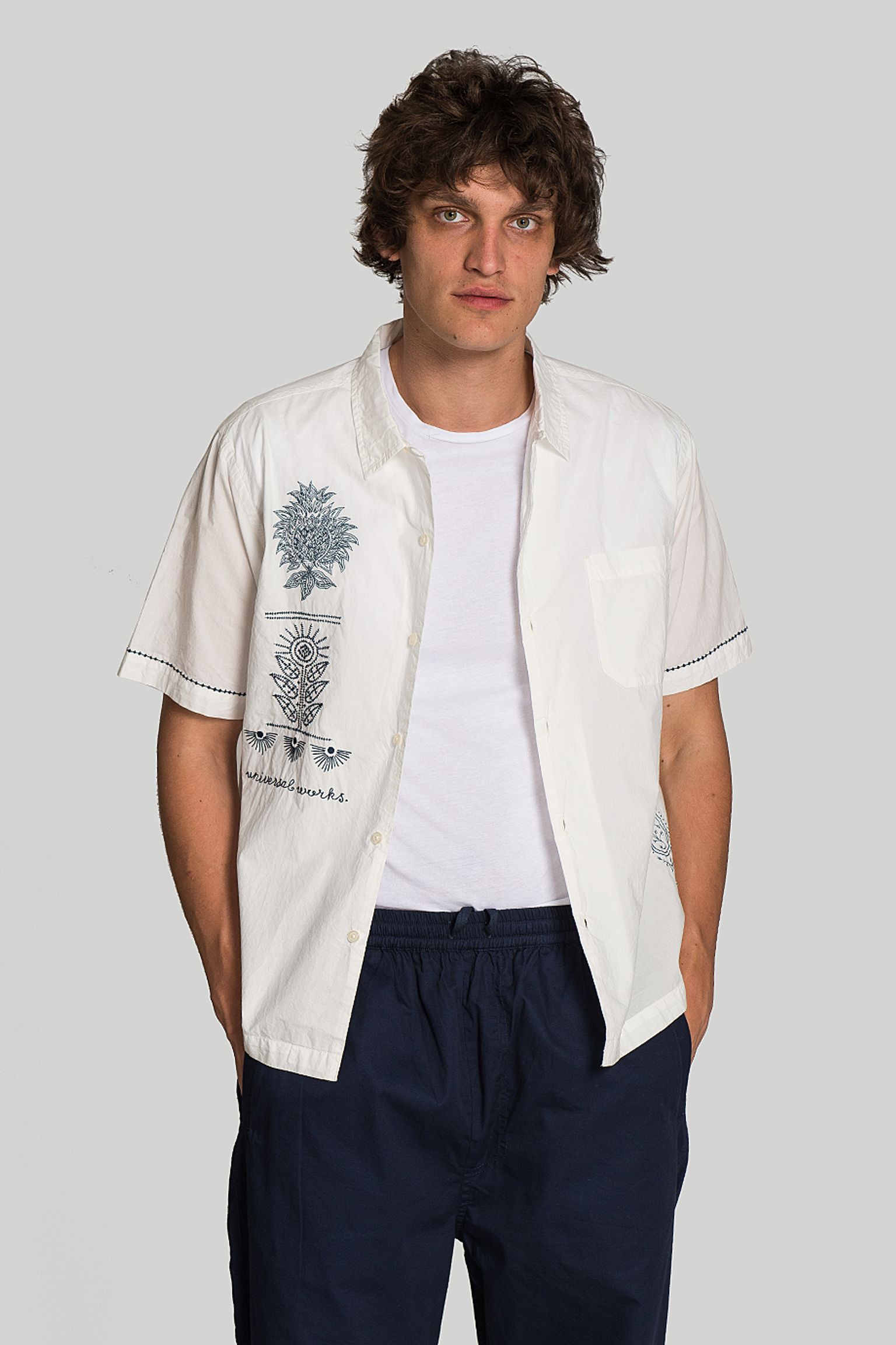 Сорочка Universal Works EMB ORGANIC POPLIN купити