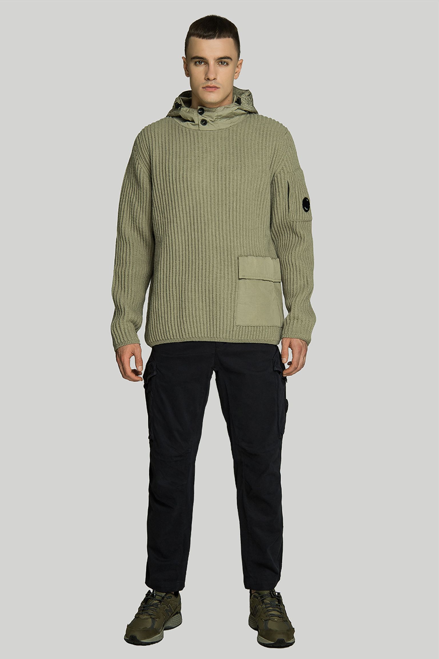 Худі LAMBSWOOL MIXED HOODED KNIT з доставкою