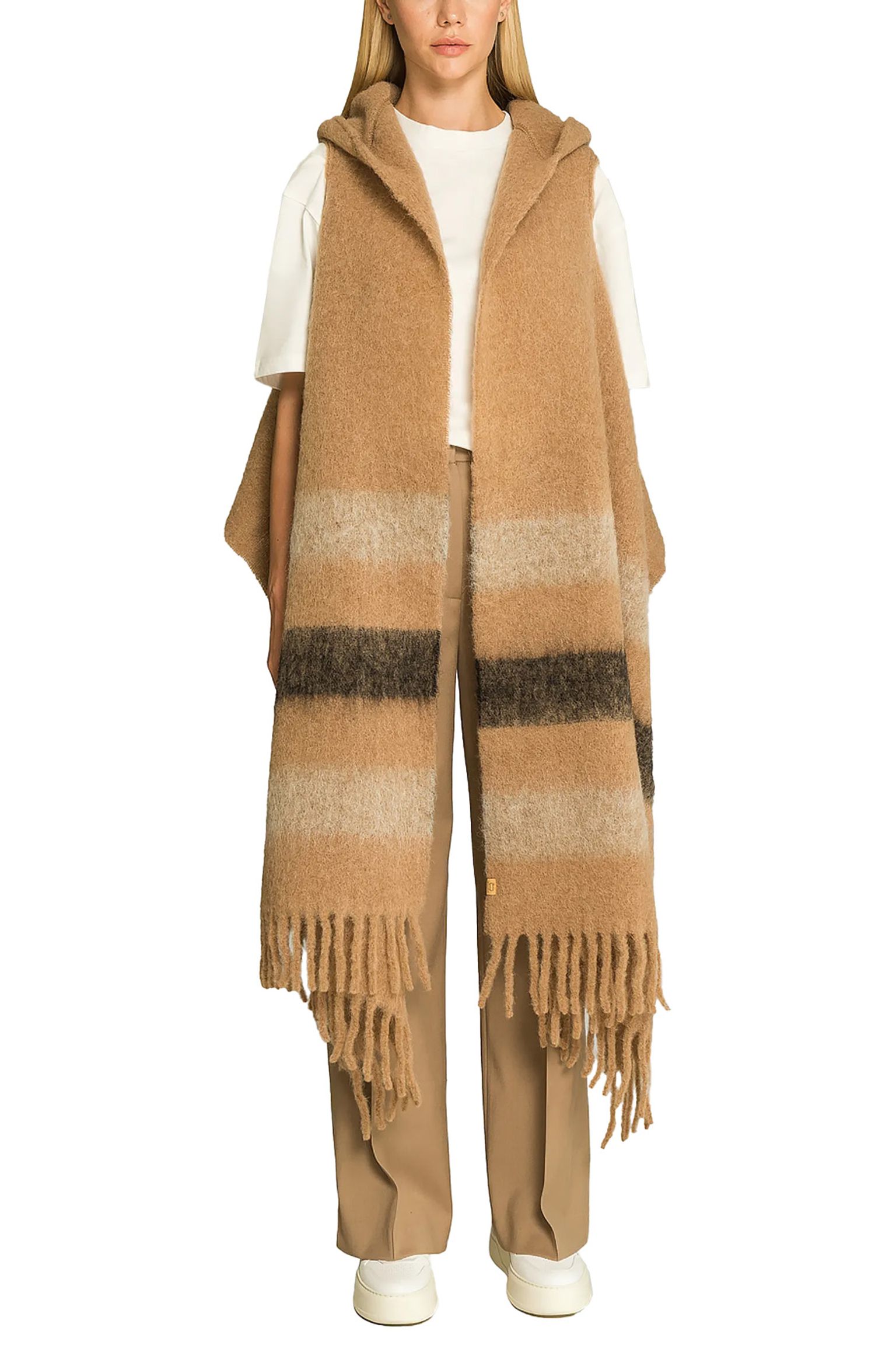 Пончо HOODED WOOL CAPE SCARF купити в Україні