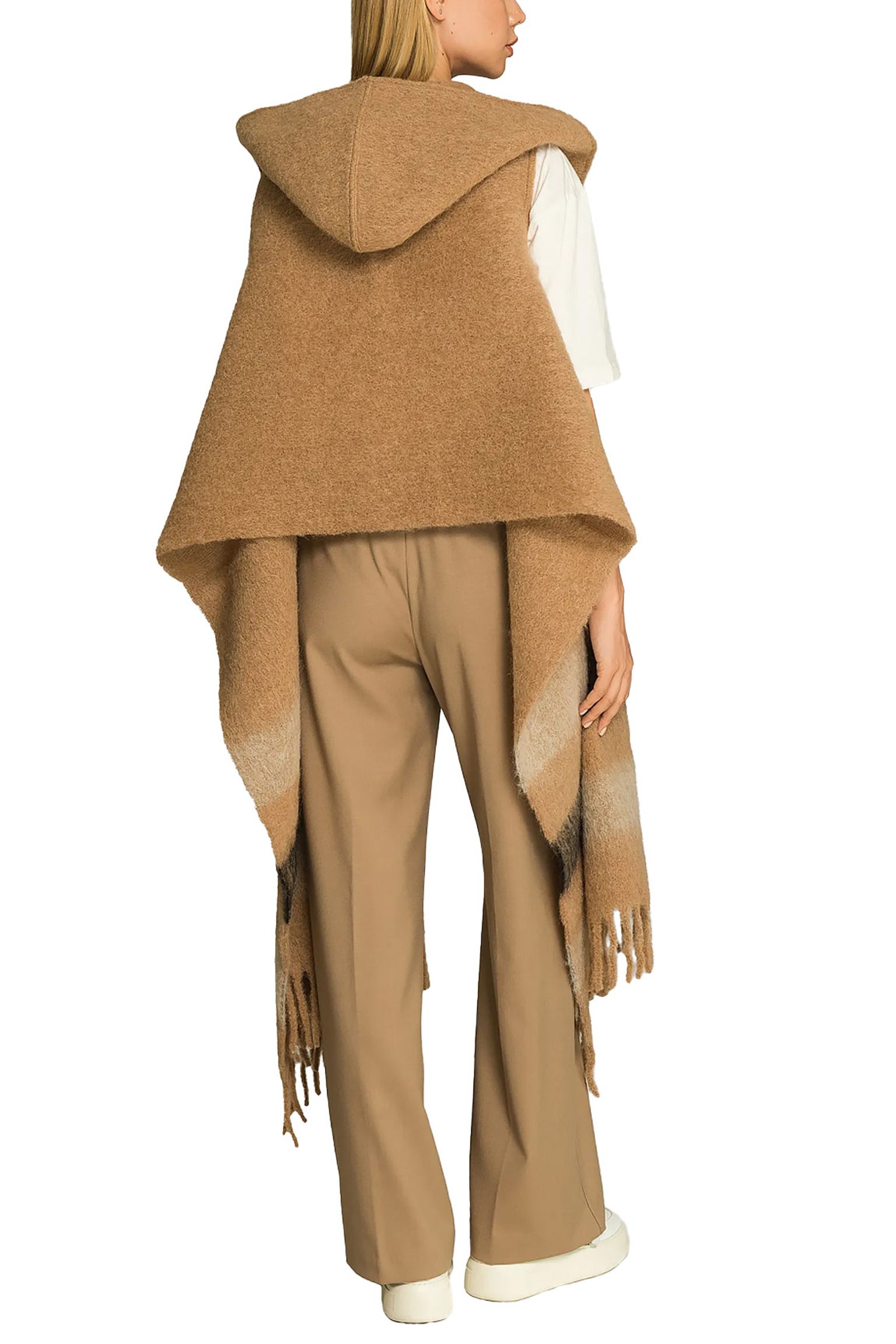 Стильні Пончо HOODED WOOL CAPE SCARF