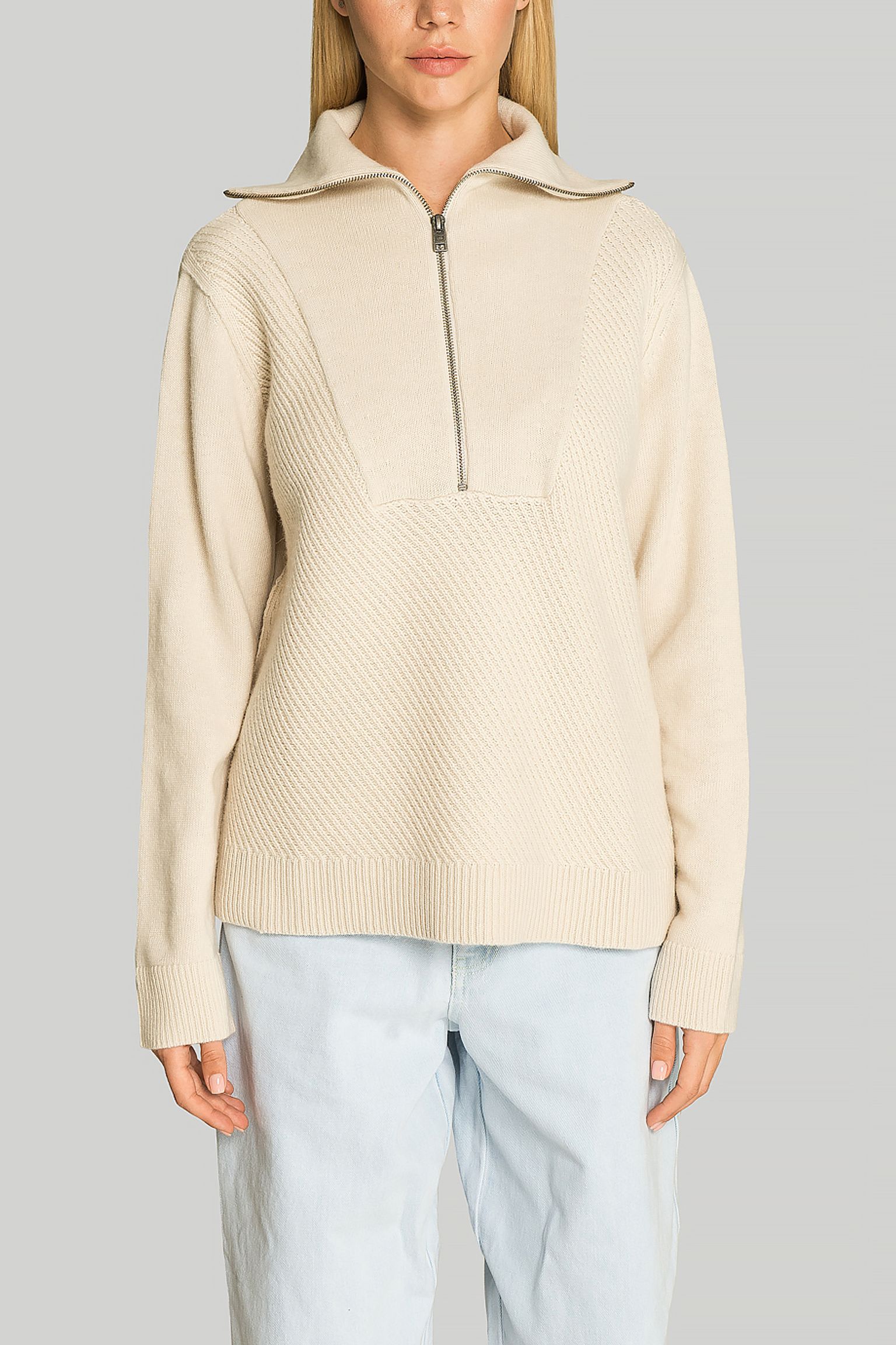 Свитер Woolrich DIAGONAL STITCH HALF ZIP