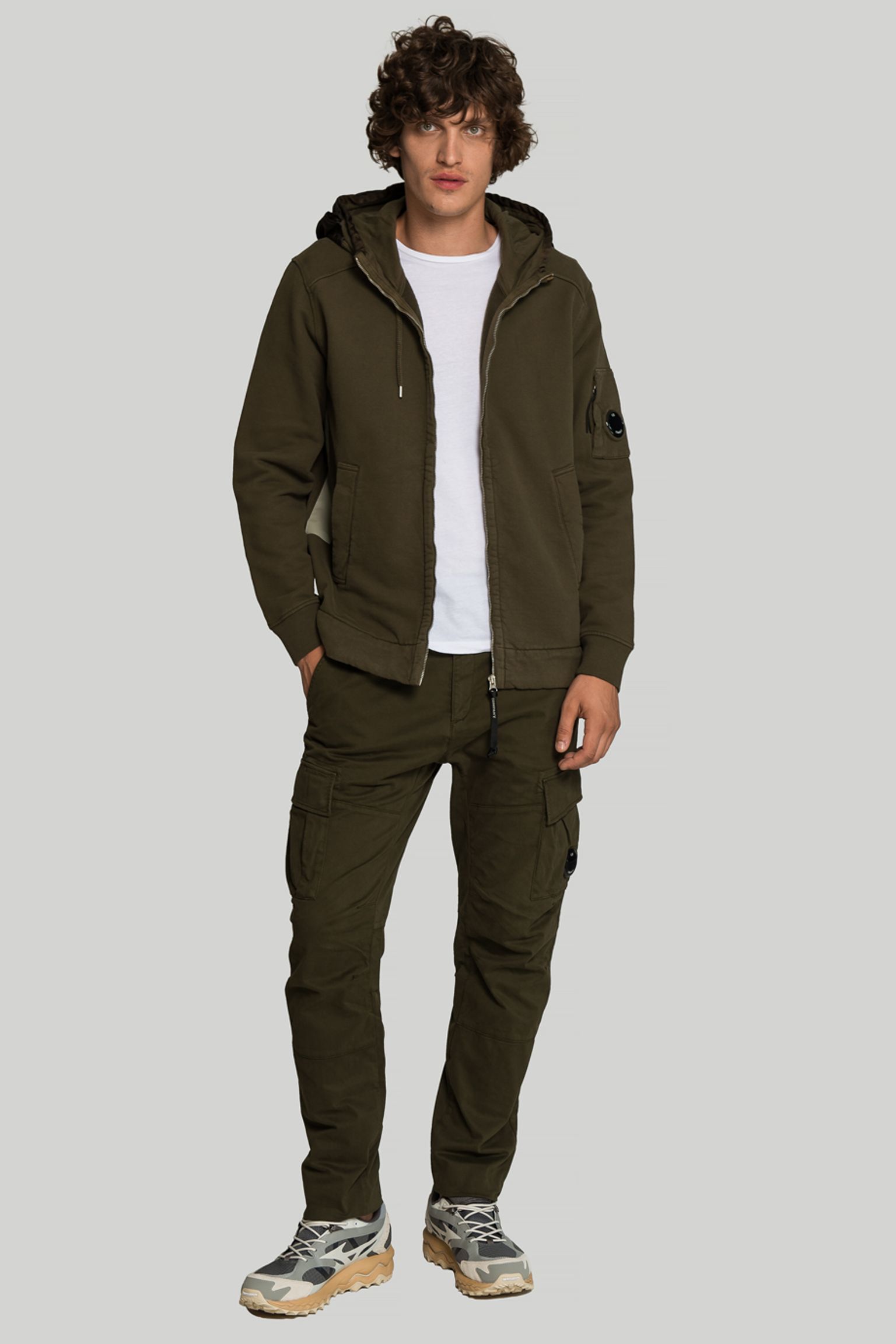 Спортивна кофта DIAGONAL FLEECE 2/1 ZIPPED HOODIE купити в Україні