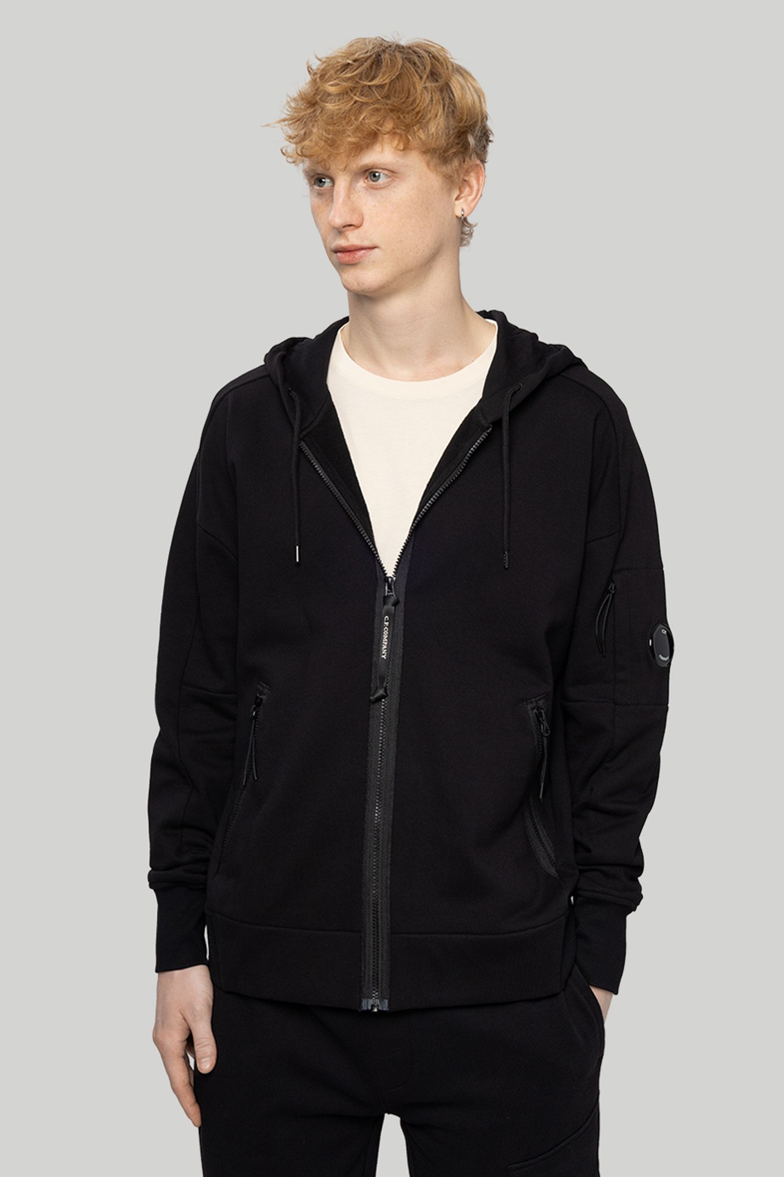 Спортивная кофта DIAGONAL FLEECE ZIPPED LENS HOODIE