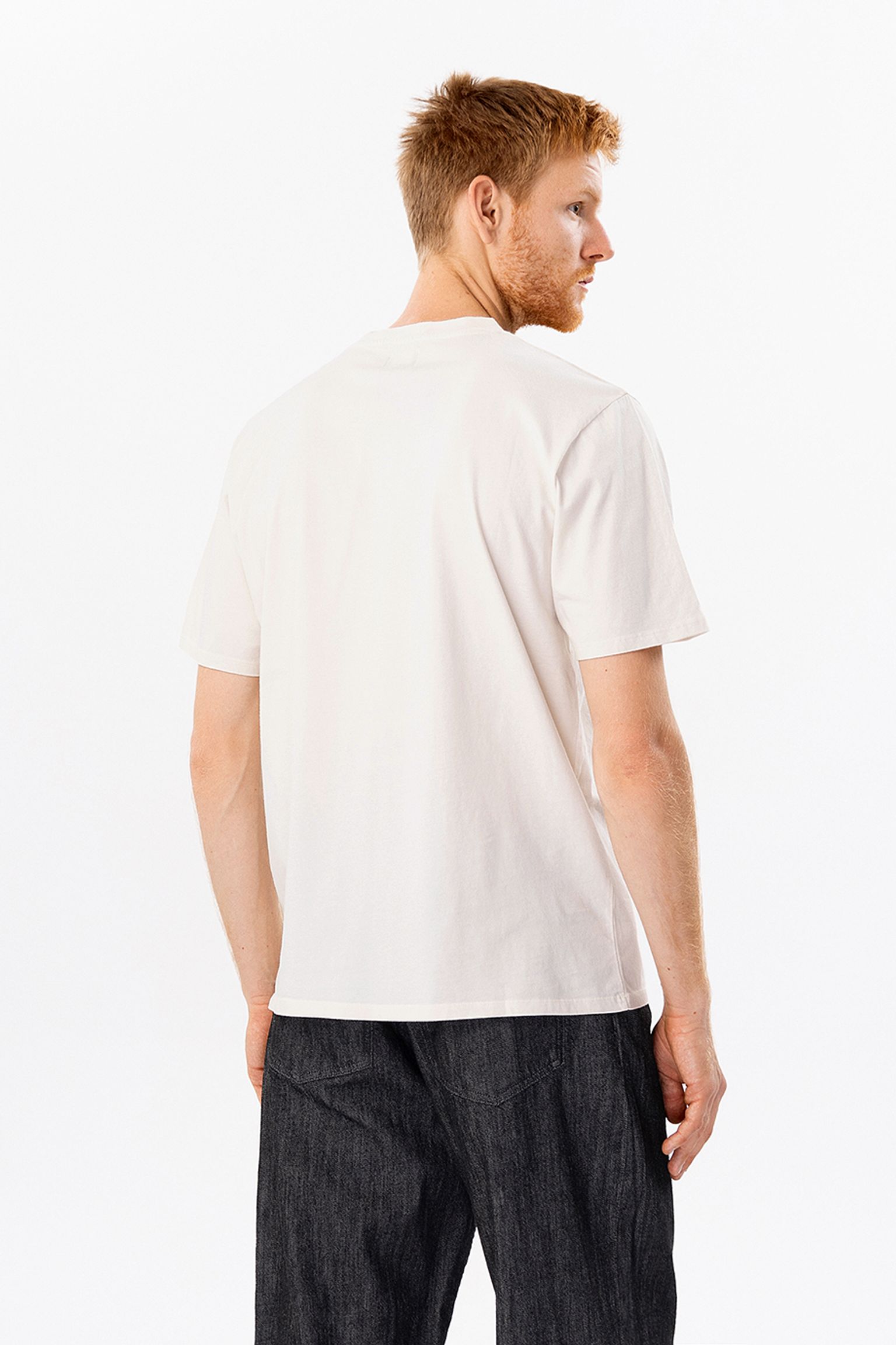 Футболка Kamifuji Chest TS Single Jersey Whisper White garment washed