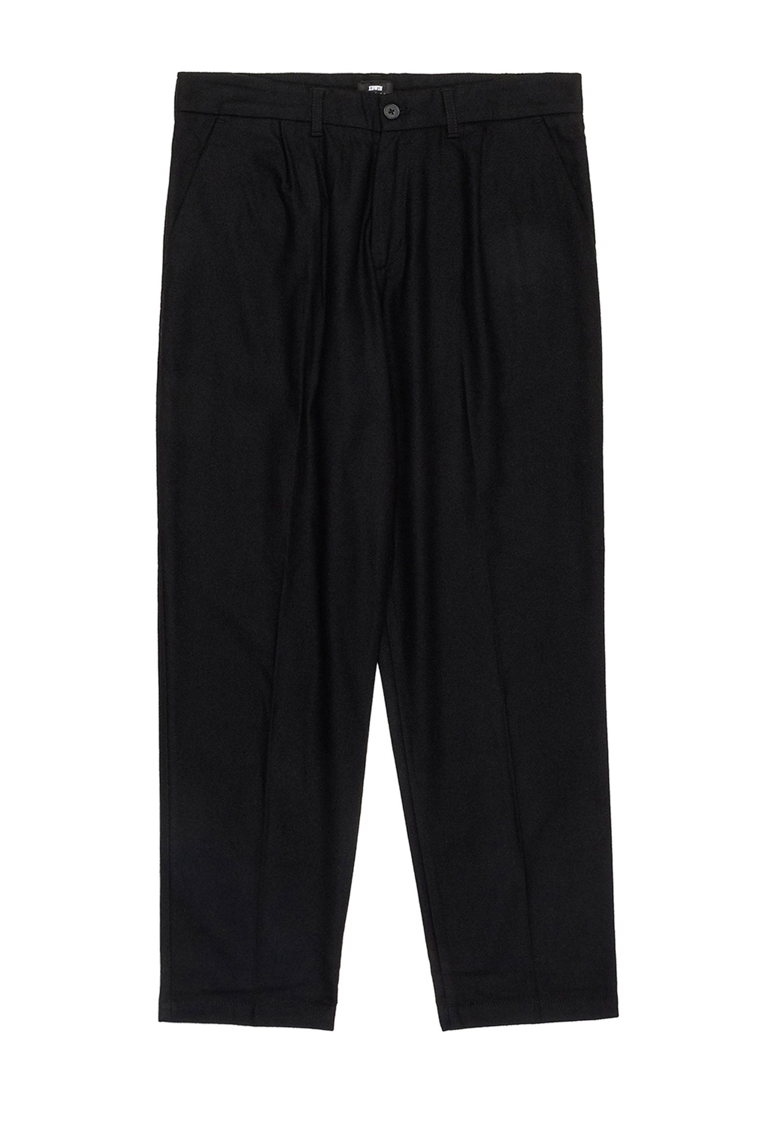 брюки Eddy Pant Plain Wool Weave Black garment washed