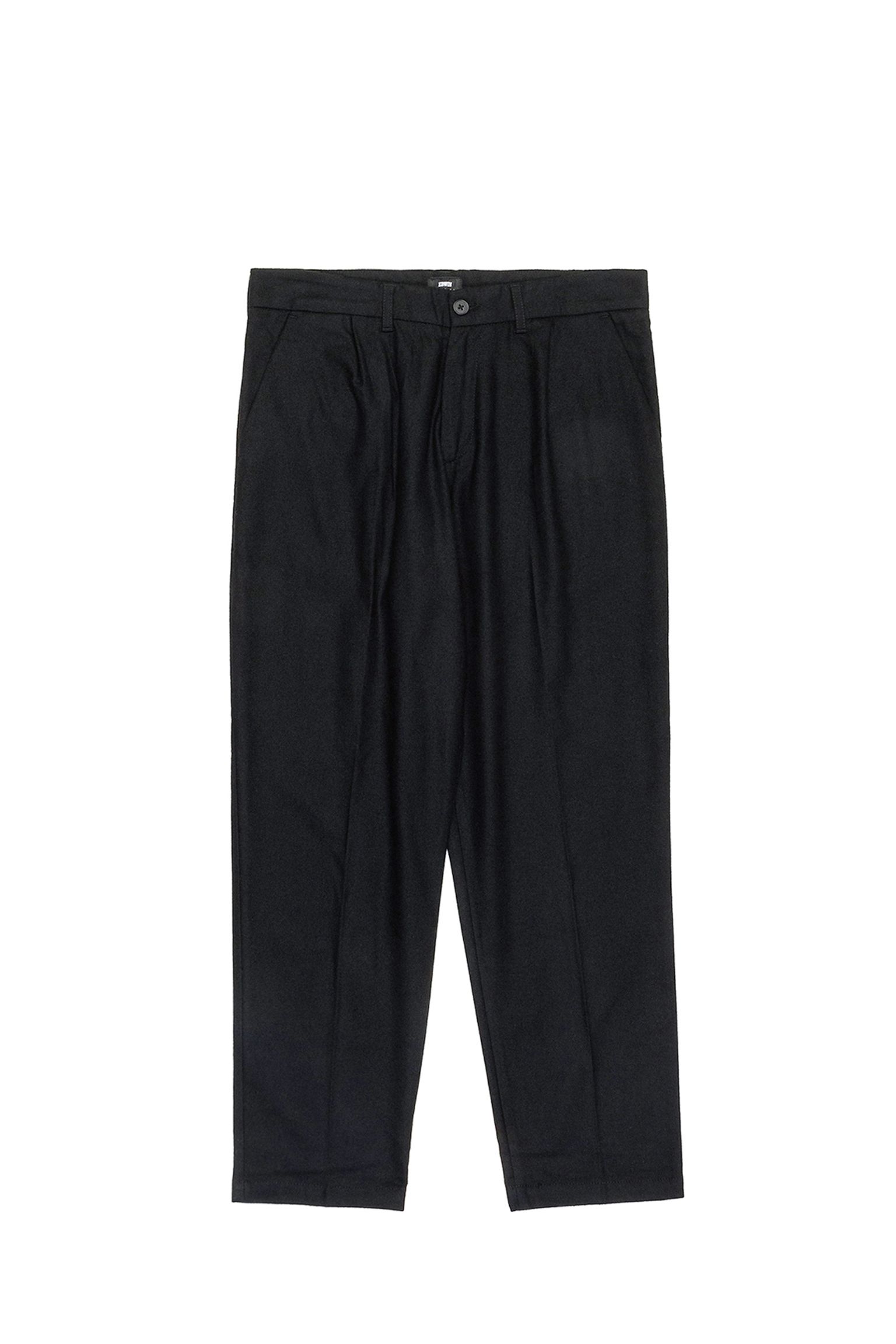 брюки Eddy Pant Plain Wool Weave Black garment washed