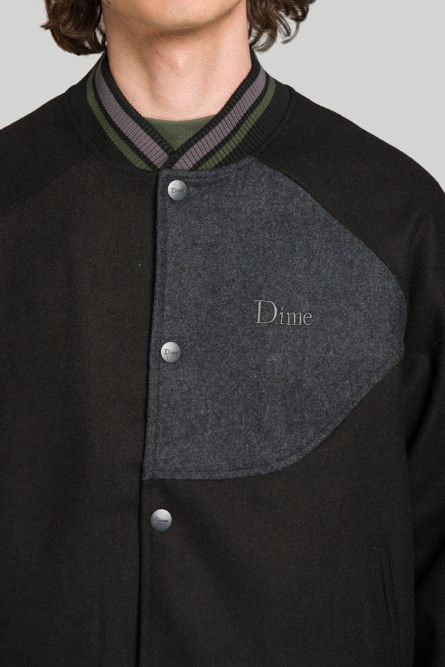 Куртка DIME Letterman Wool Jacket Black