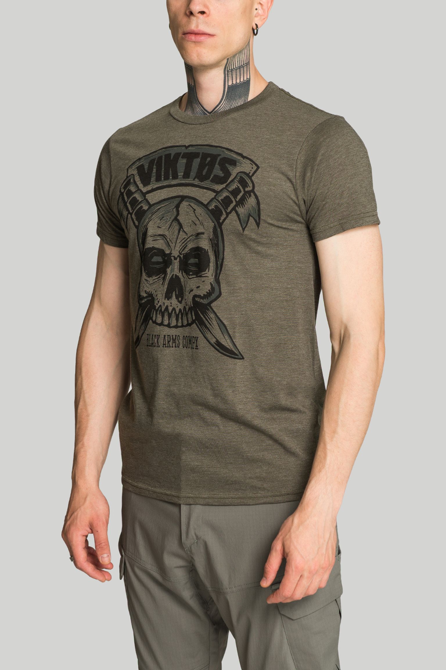 Широкий выбор Футболка VIKTOS TEE KBARRED OLIVE HEATHER