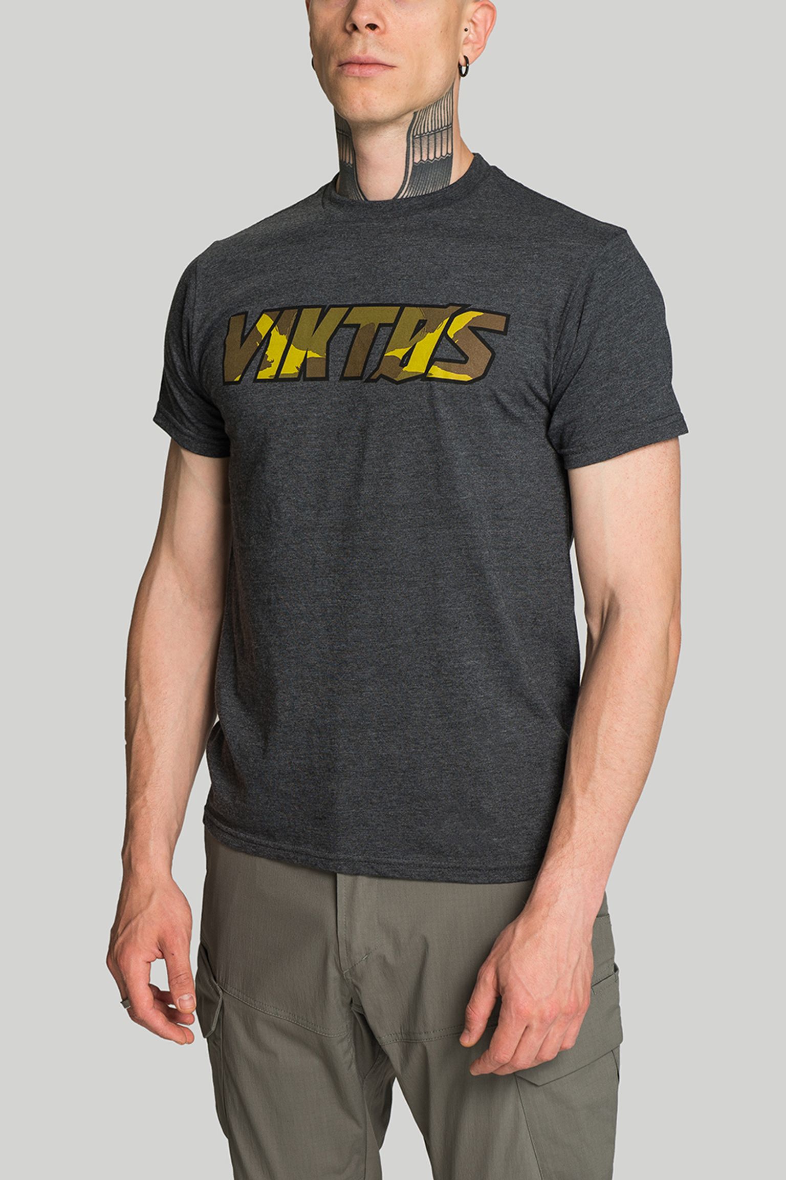 Широкий выбор Футболка VIKTOS TEE BRUSHSTROKE CHARCOAL HEATHER