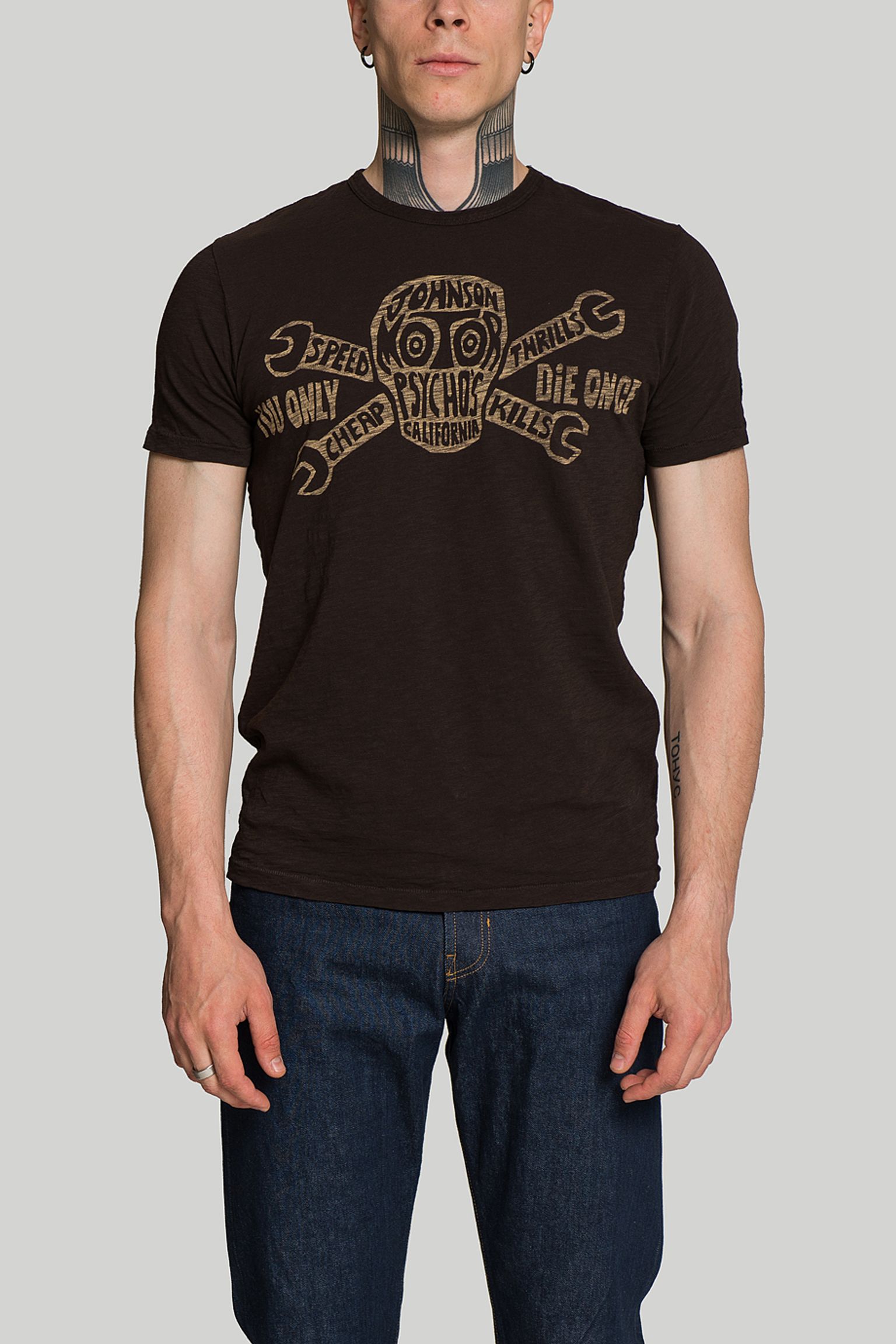 Стильные Футболка Johnson Motors ONLY LIVE ONCE