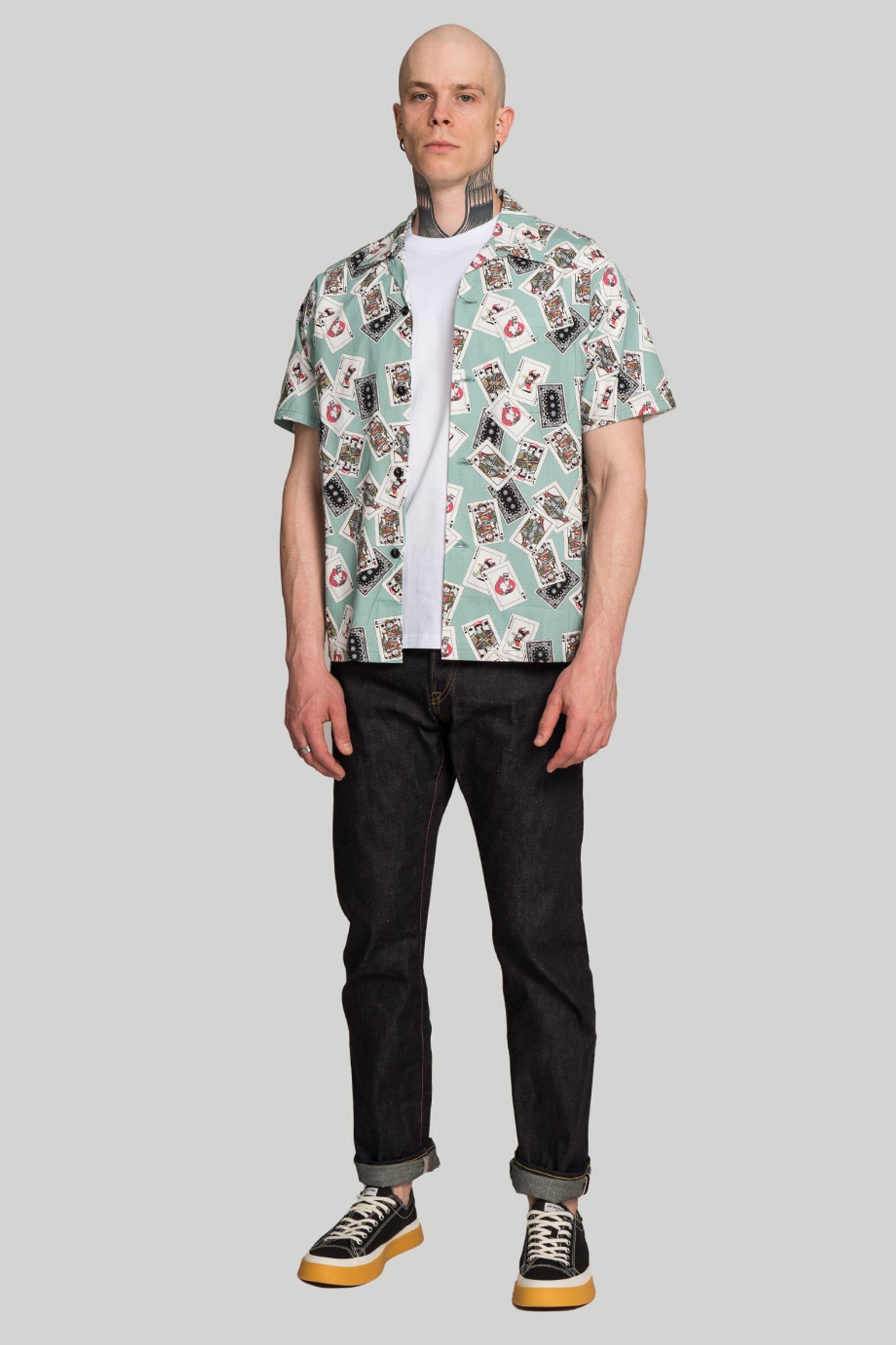 Рубашка Momotaro Jeans Original cards design Hawaiian с доставкой