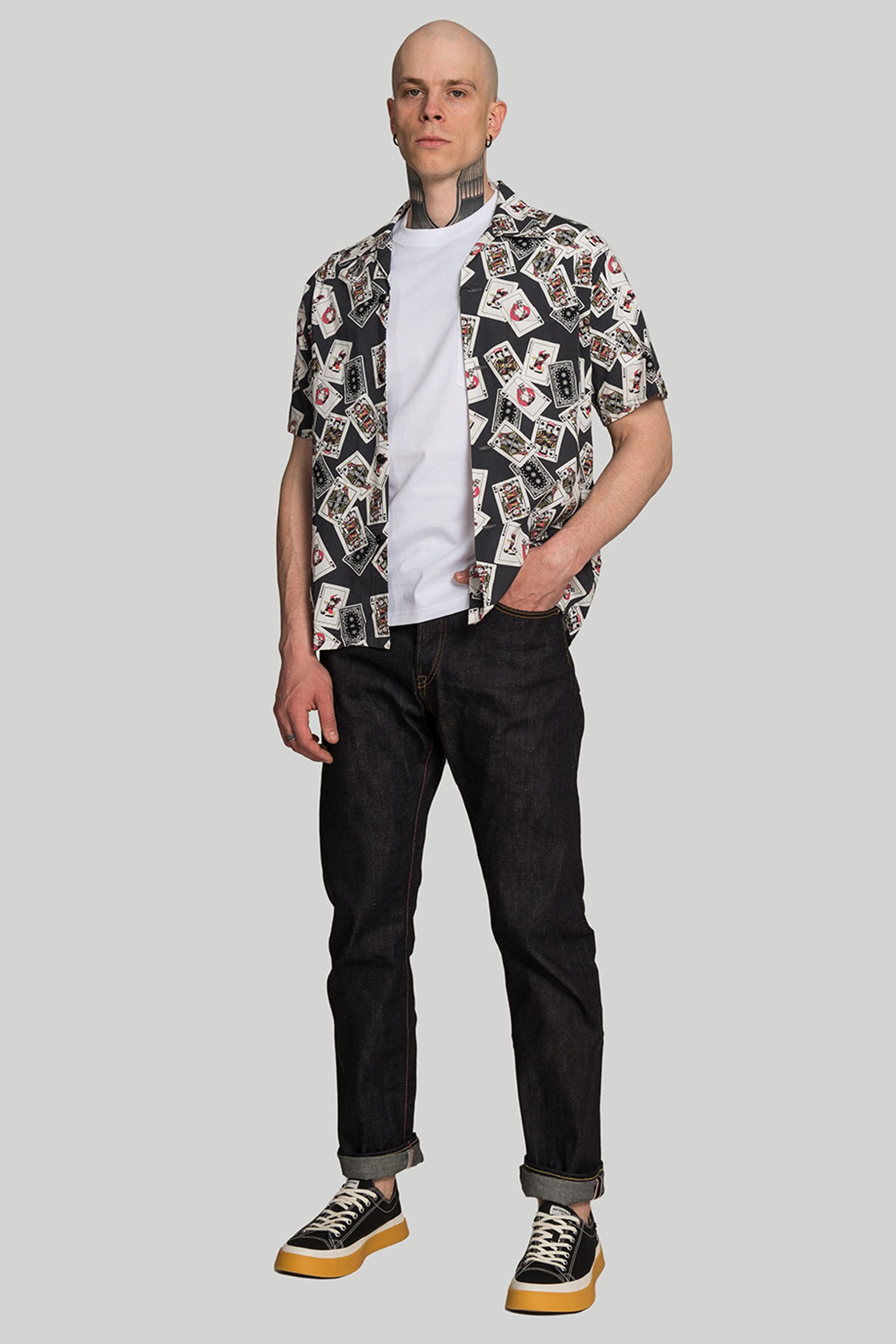 Рубашка Momotaro Jeans Original cards design Hawaiian с доставкой