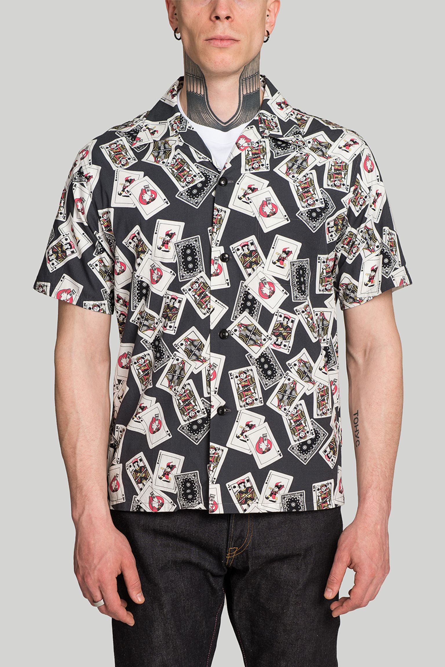 Стильные Рубашка Momotaro Jeans Original cards design Hawaiian