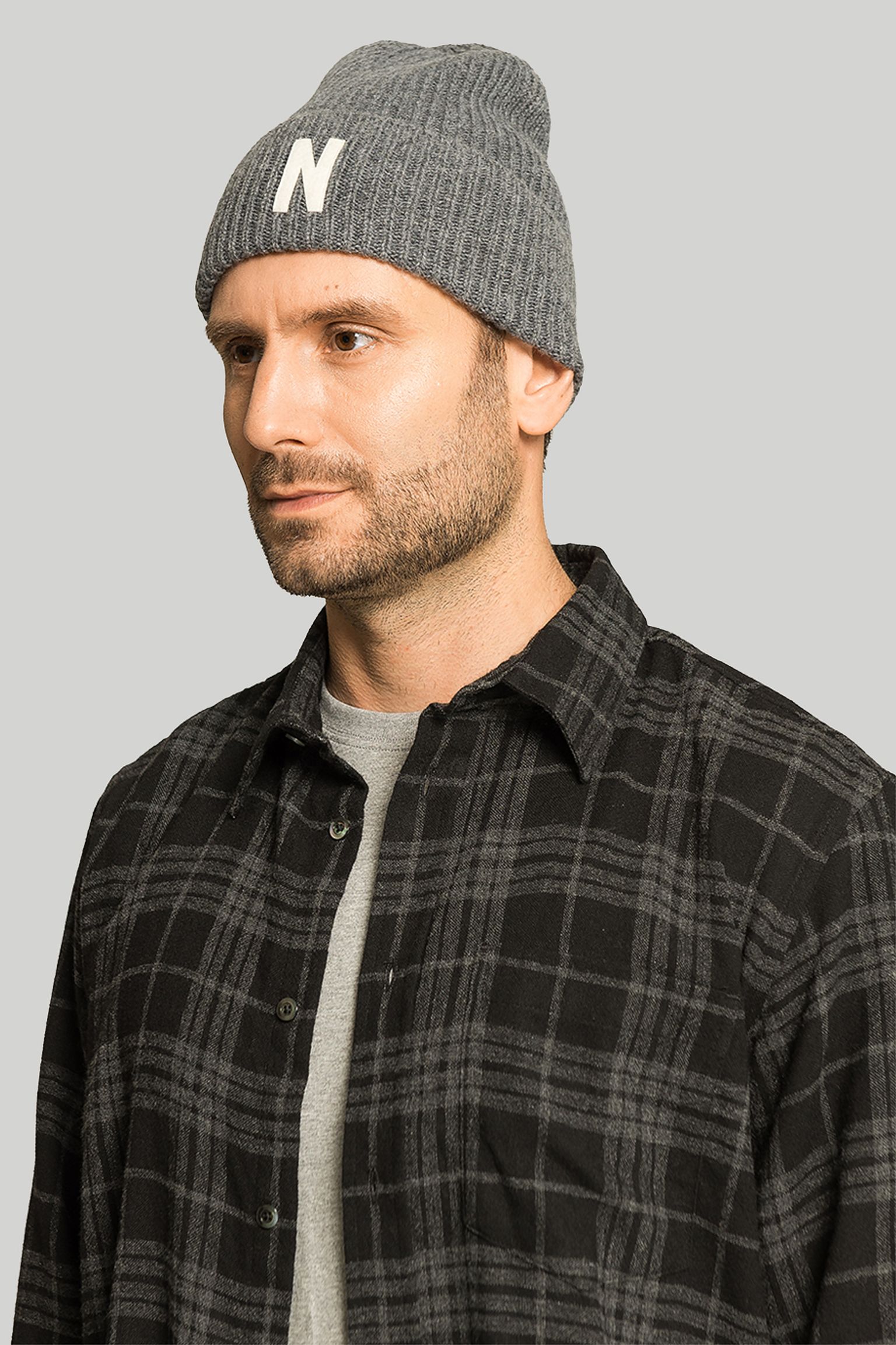 Шапка Merino Lambswool Rib N Logo Beanie