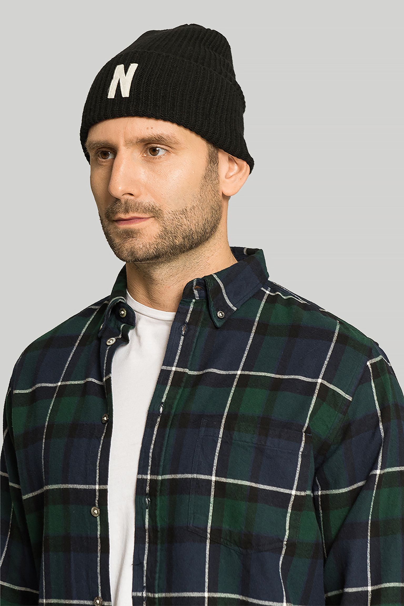 Шапка Merino Lambswool Rib N Logo Beanie