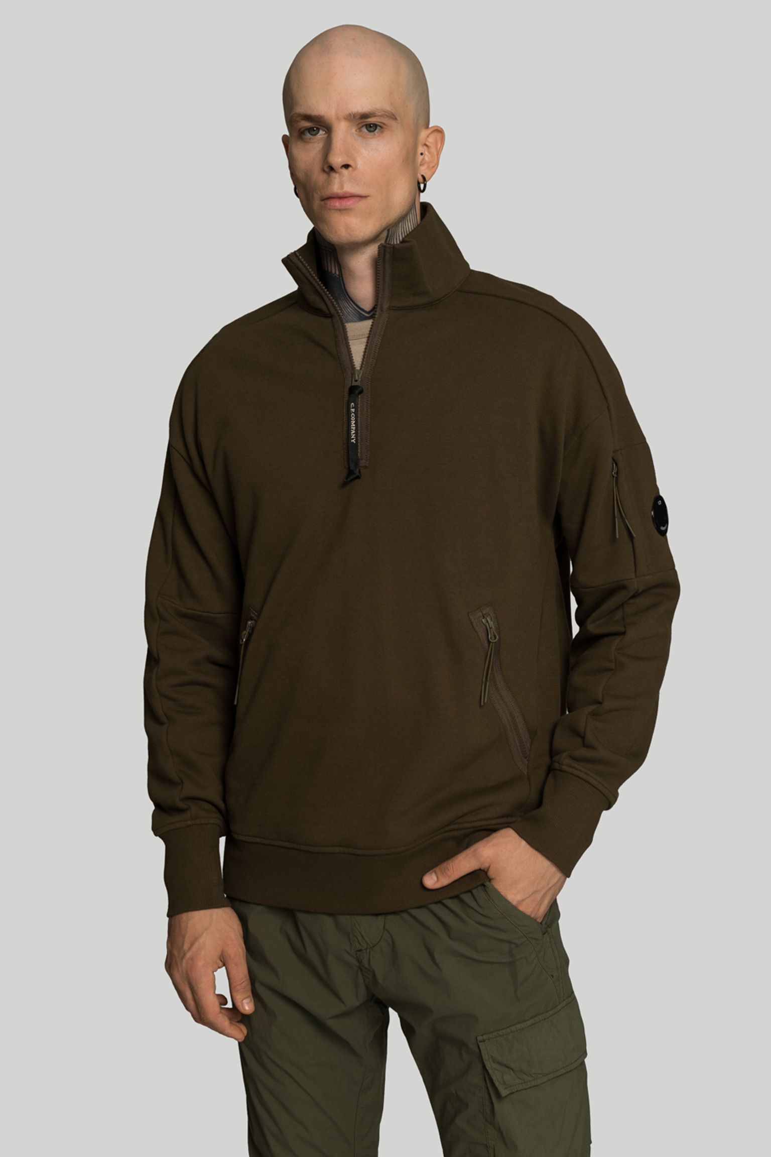 Світшот FLEECE STAND COLLAR SWEATSHIRT купити
