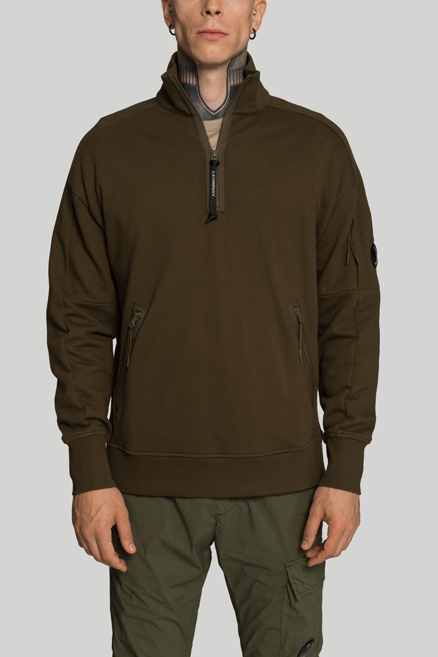 Світшот FLEECE STAND COLLAR SWEATSHIRT з доставкою