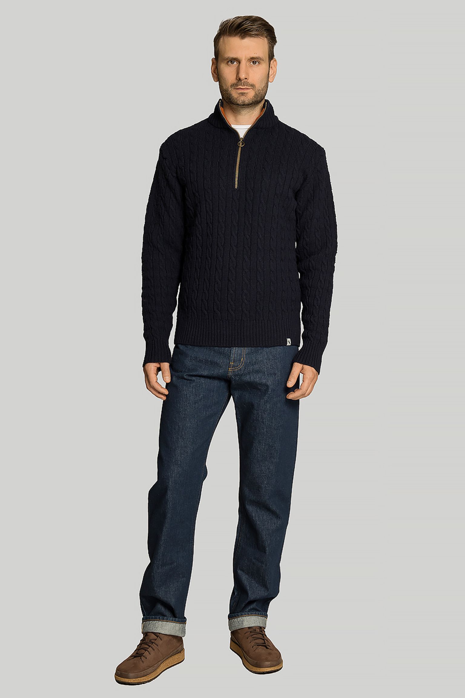 Светр Peregrine Cable Zip Neck купити в Україні