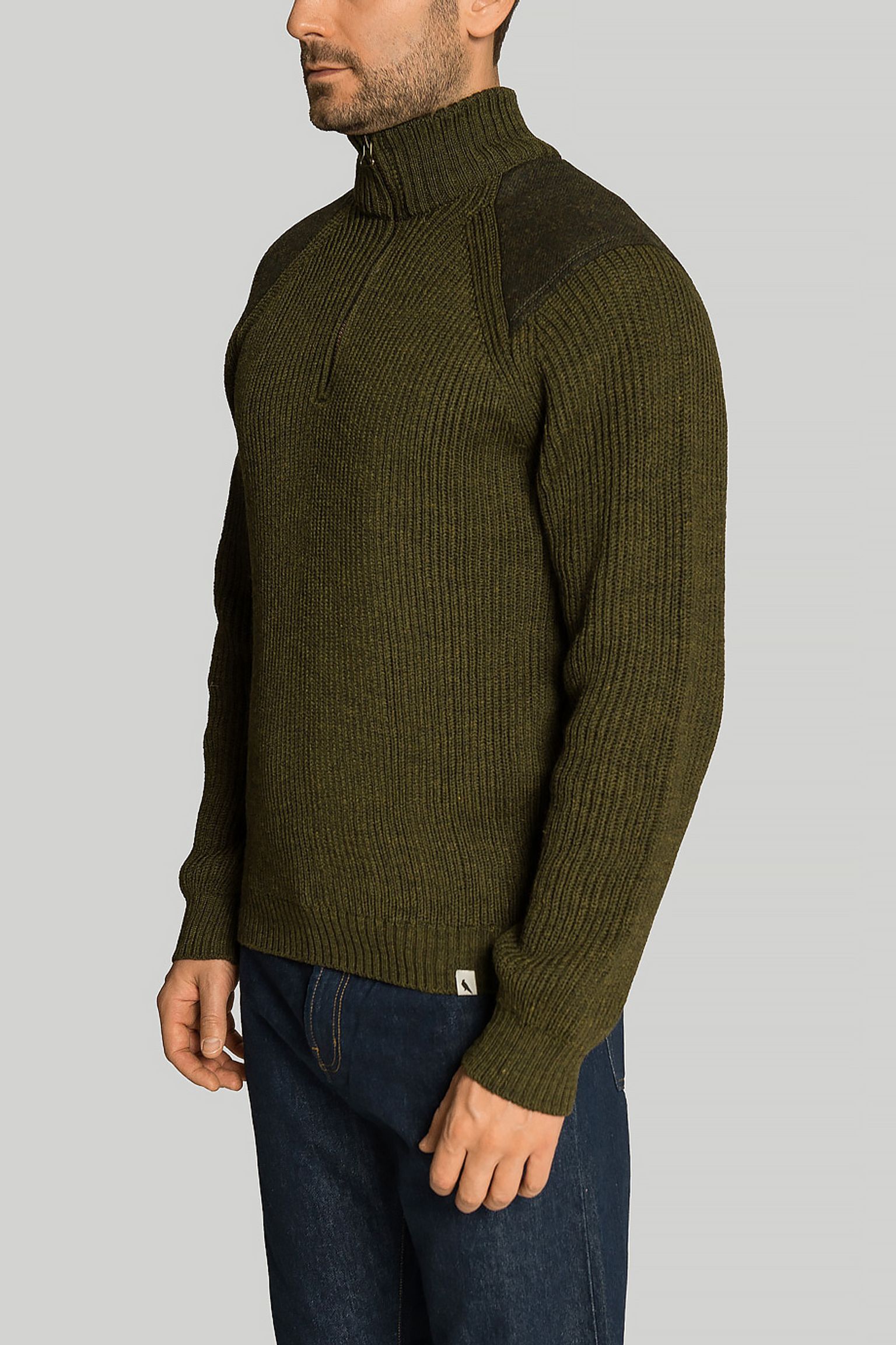 Стильные Свитер Peregrine Foxton 1/4 zip neck w/tweed