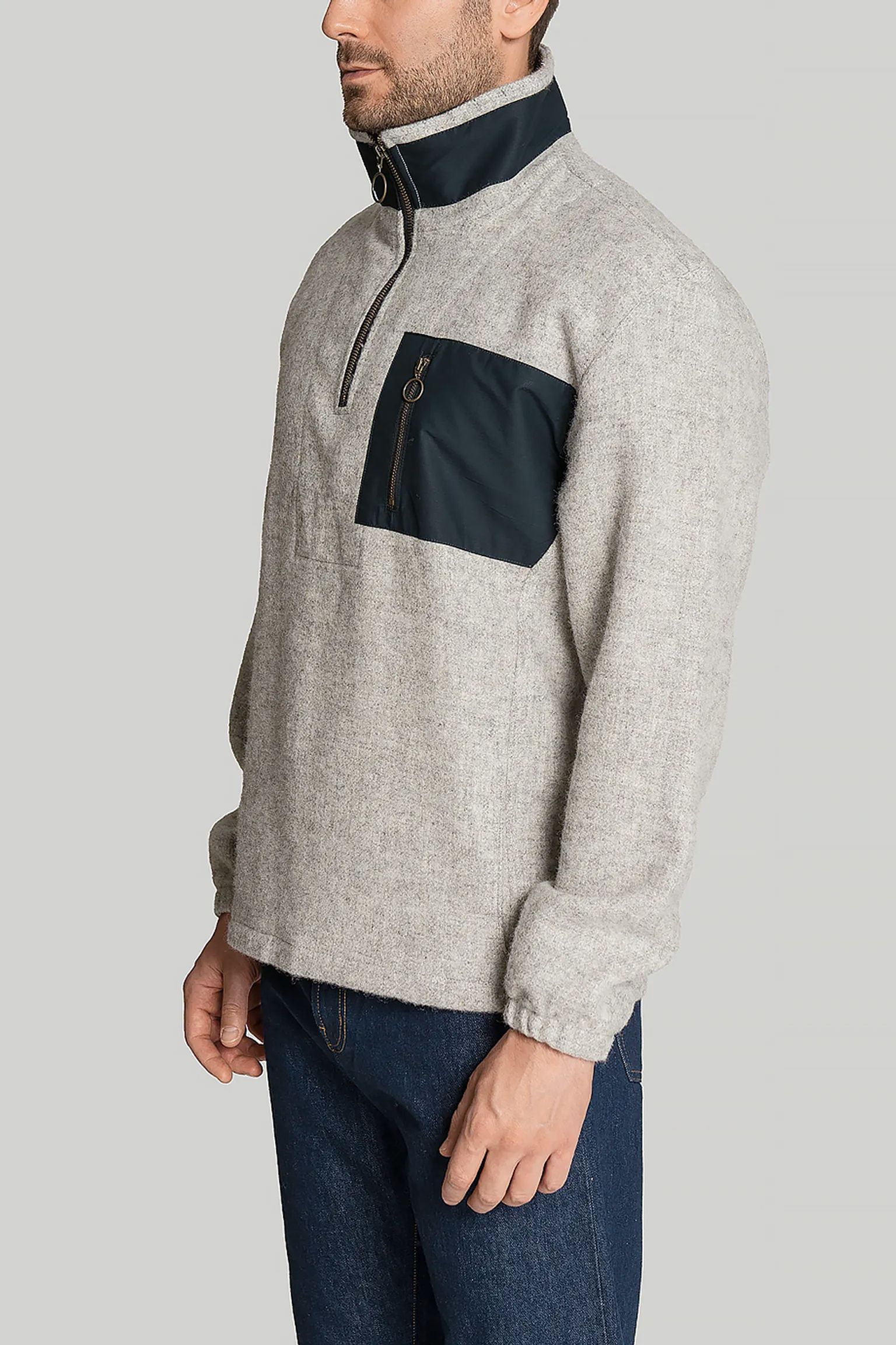 Широкий выбор Свитер   Zip Pocket Wool Fleece