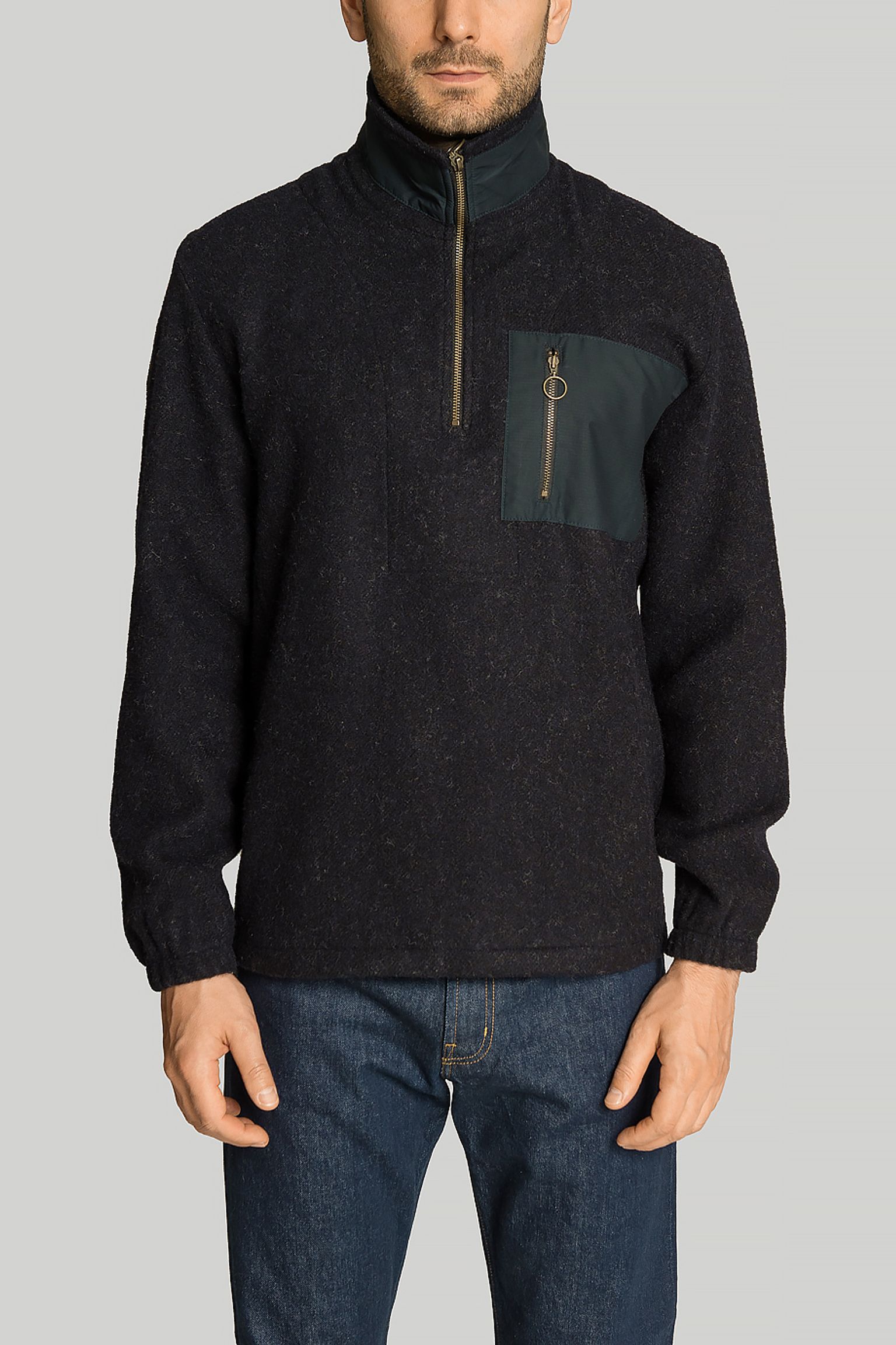 Стильные Свитер   Zip Pocket Wool Fleece